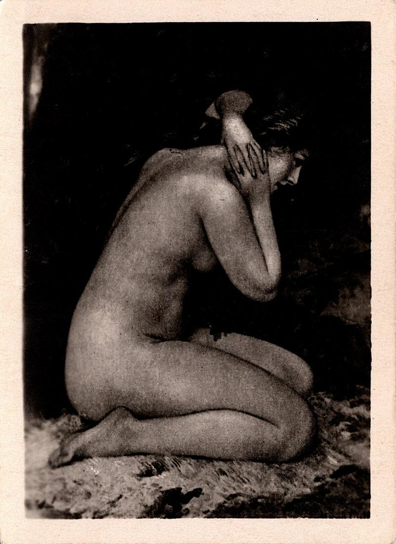 Antique Real Photo Card Salon De Paris Nude: The dimensions of an antique/vintage postcard are Approx. 2.75"x 3.5" (small variances can occur). ABOUT SHIPPING: This lot is located in Boca Raton, Fl and its shipment will be made directly by Artel