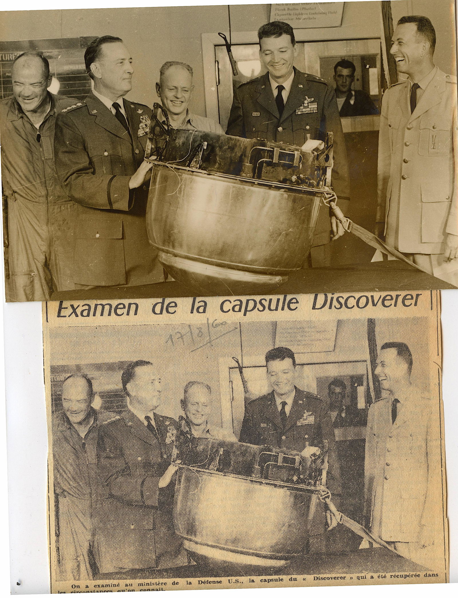 Iconic Press Photo Astronaut NASA Space Capsule Discoverer (1 of 2)