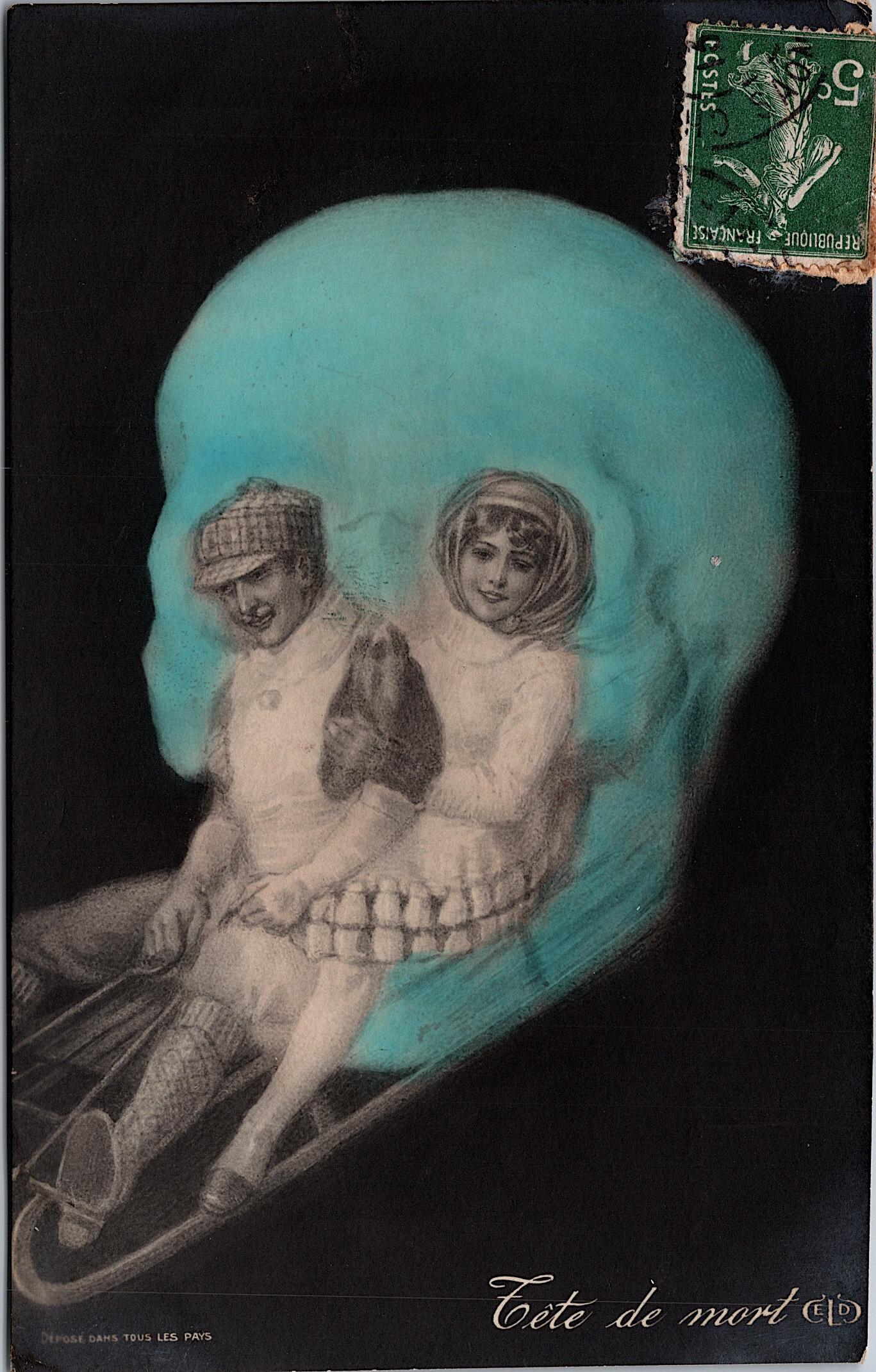 Rare Real Photo Postcard Nudes Surrealism (1 of 2)