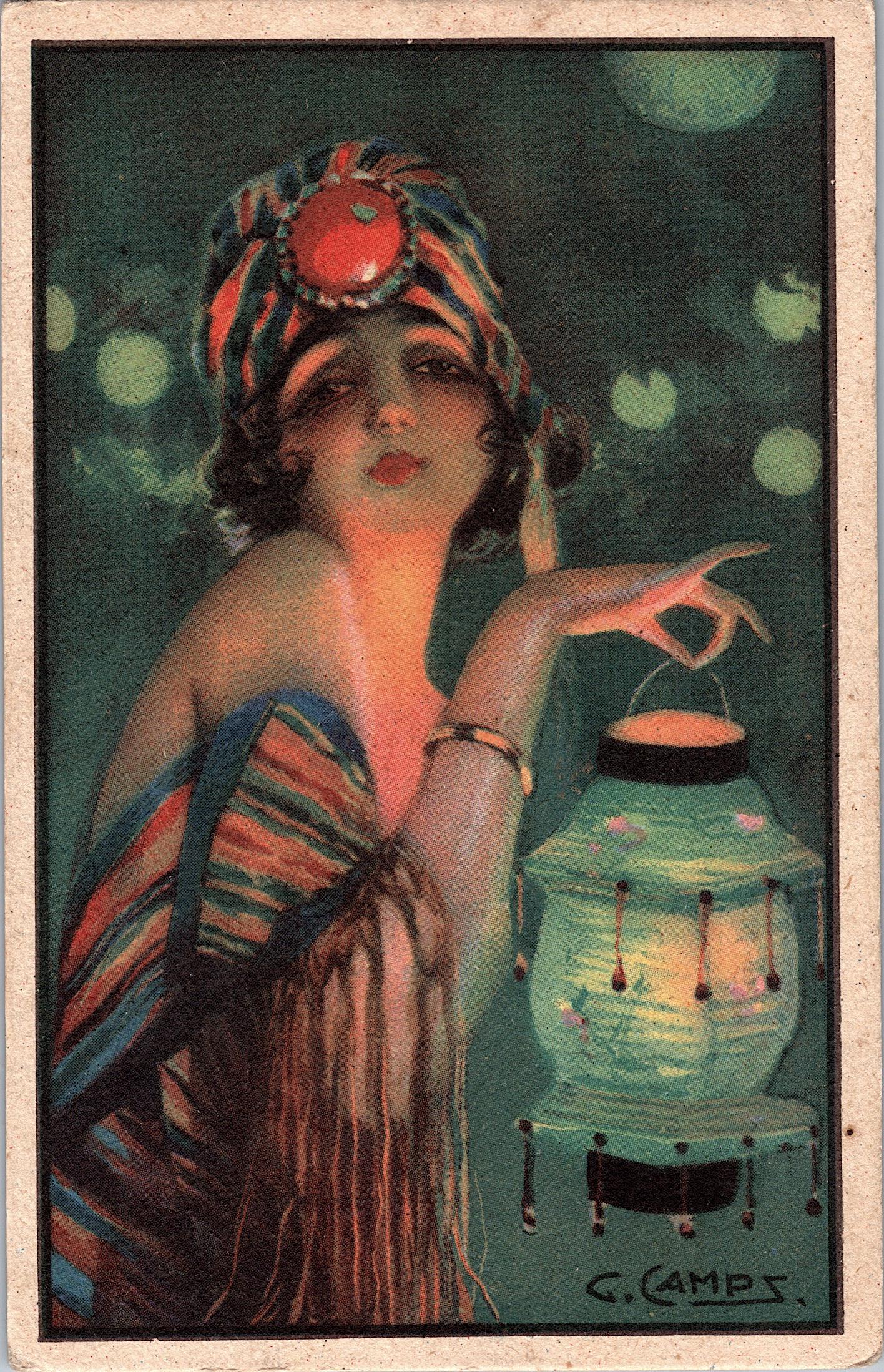 Antique Rare Tradecard Illustration G. CAMPS: The dimensions of an antique/vintage postcard are Approx. 5.5"x 3.5" (small variances can occur). ABOUT SHIPPING: This lot is located in Boca Raton, Fl and its shipment will be made directly by Arteli