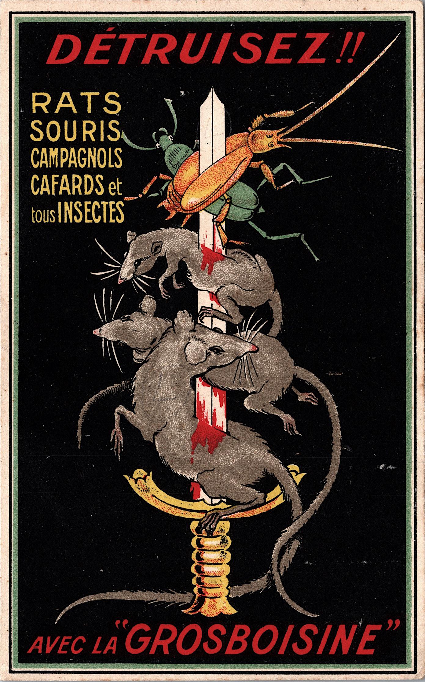 Antique Rare Trade Card Pest Control Advertising (1 of 2)