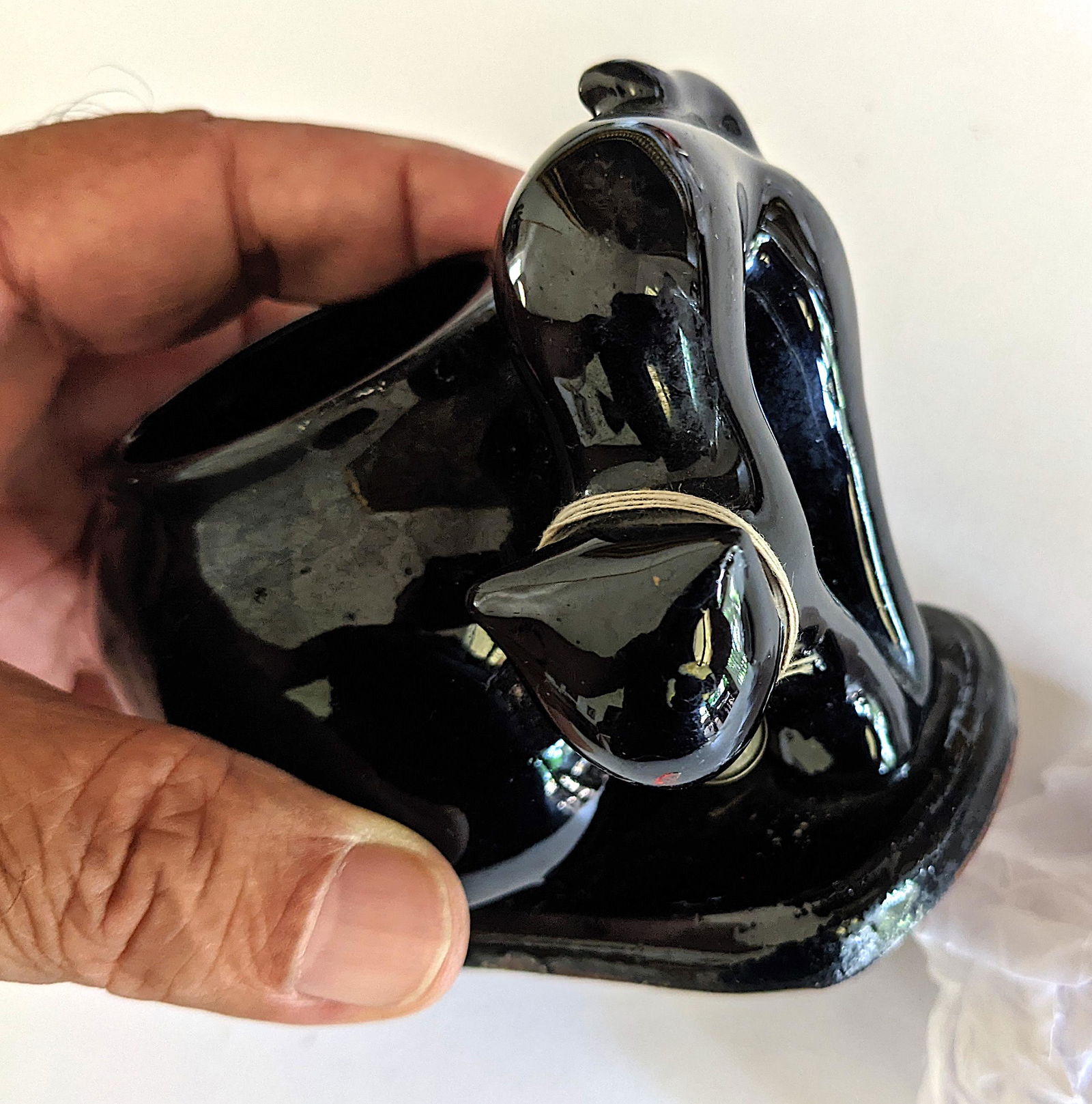 Vintage Ceramic Black Cat Halloween Desk Vase (1 of 6)