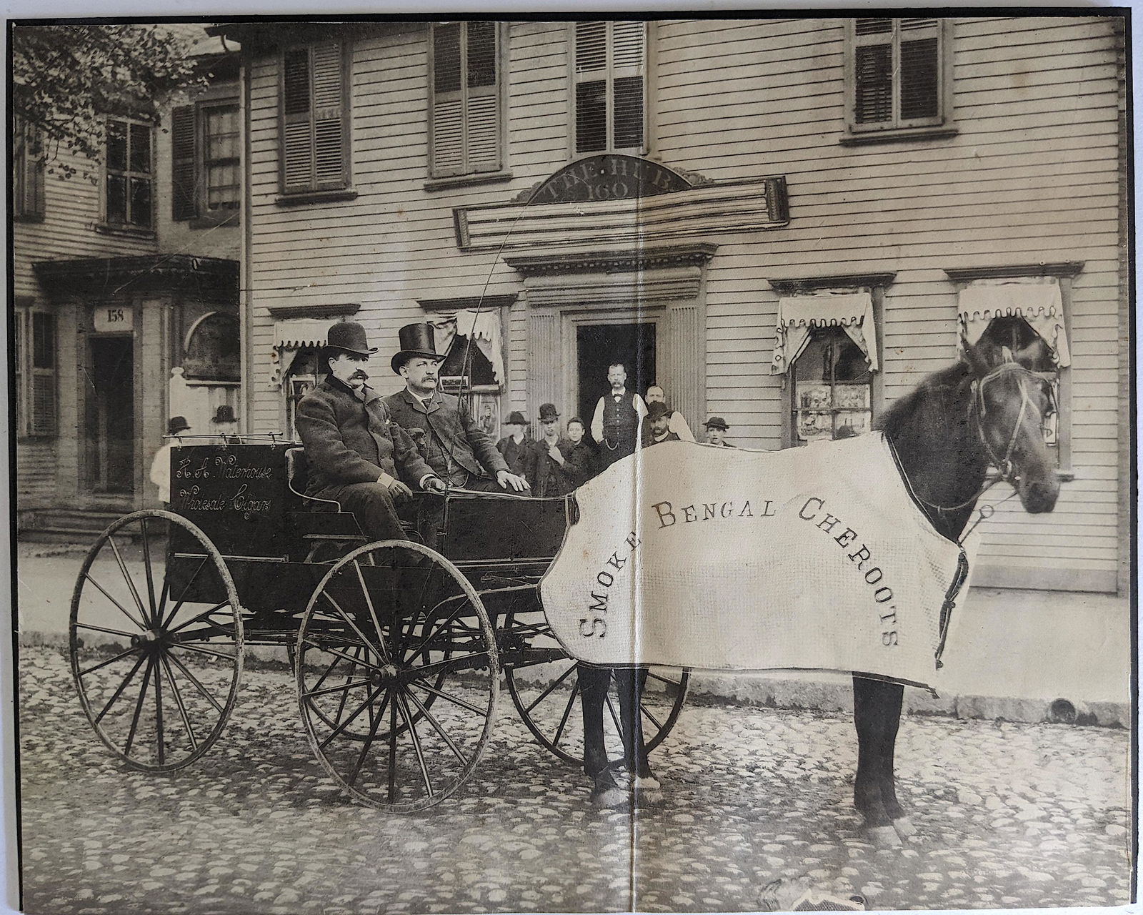 Antique Photo Engraving Cigars Horse Advertising