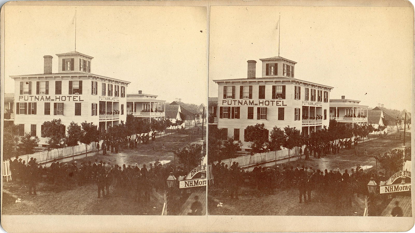 Antique Real Photo Stereoview Palatka, Fl Hotel (1 of 2)
