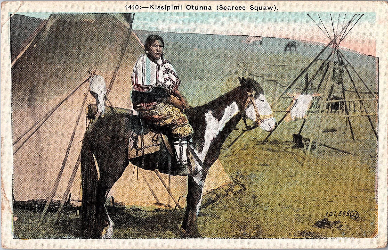Antique Vintage Rare Postcard American Indian Native (1 of 2)