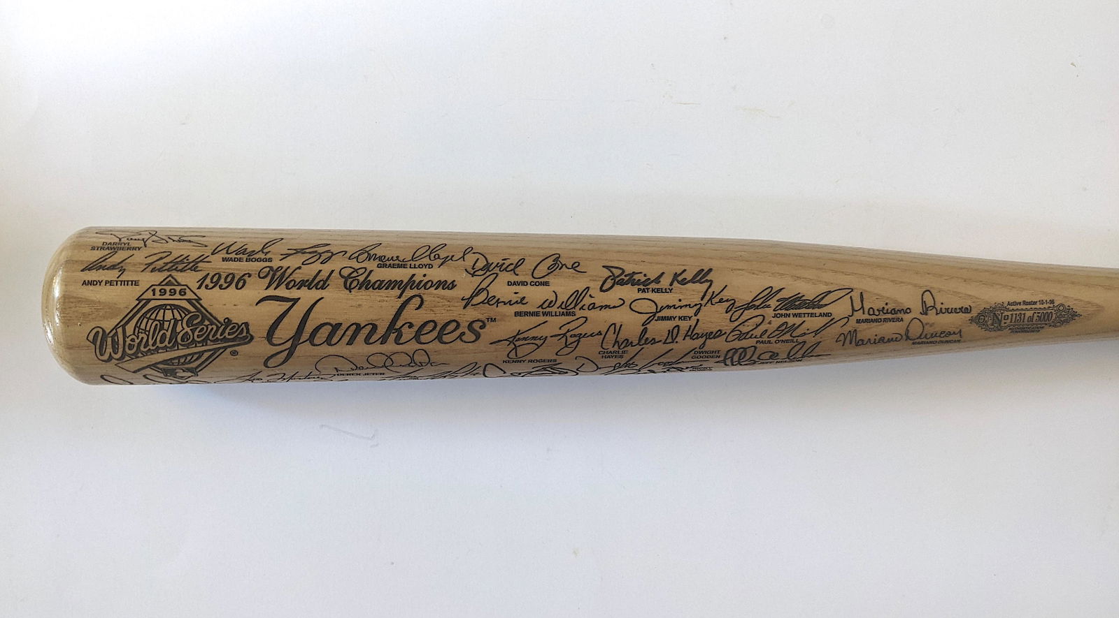 Baseball Bat YANKEES World Series 1996 by Acrive Roster L. Edt. (1 of 2)