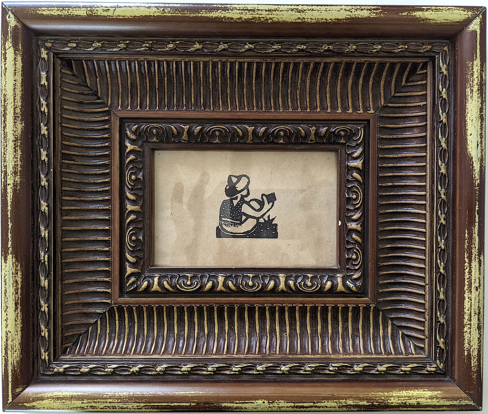 Vintage Mexican Woodblock Signed R TAMAYO (1 of 3)