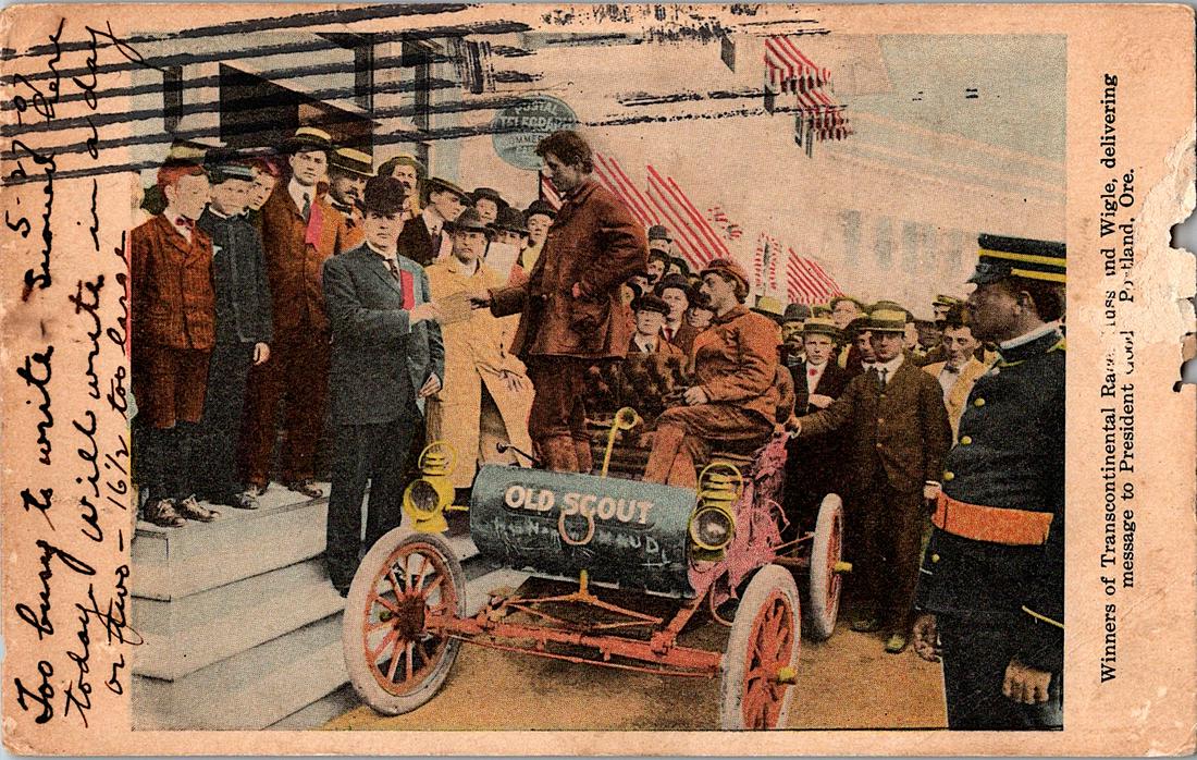Antique Postcard Car Autos (1 of 2)