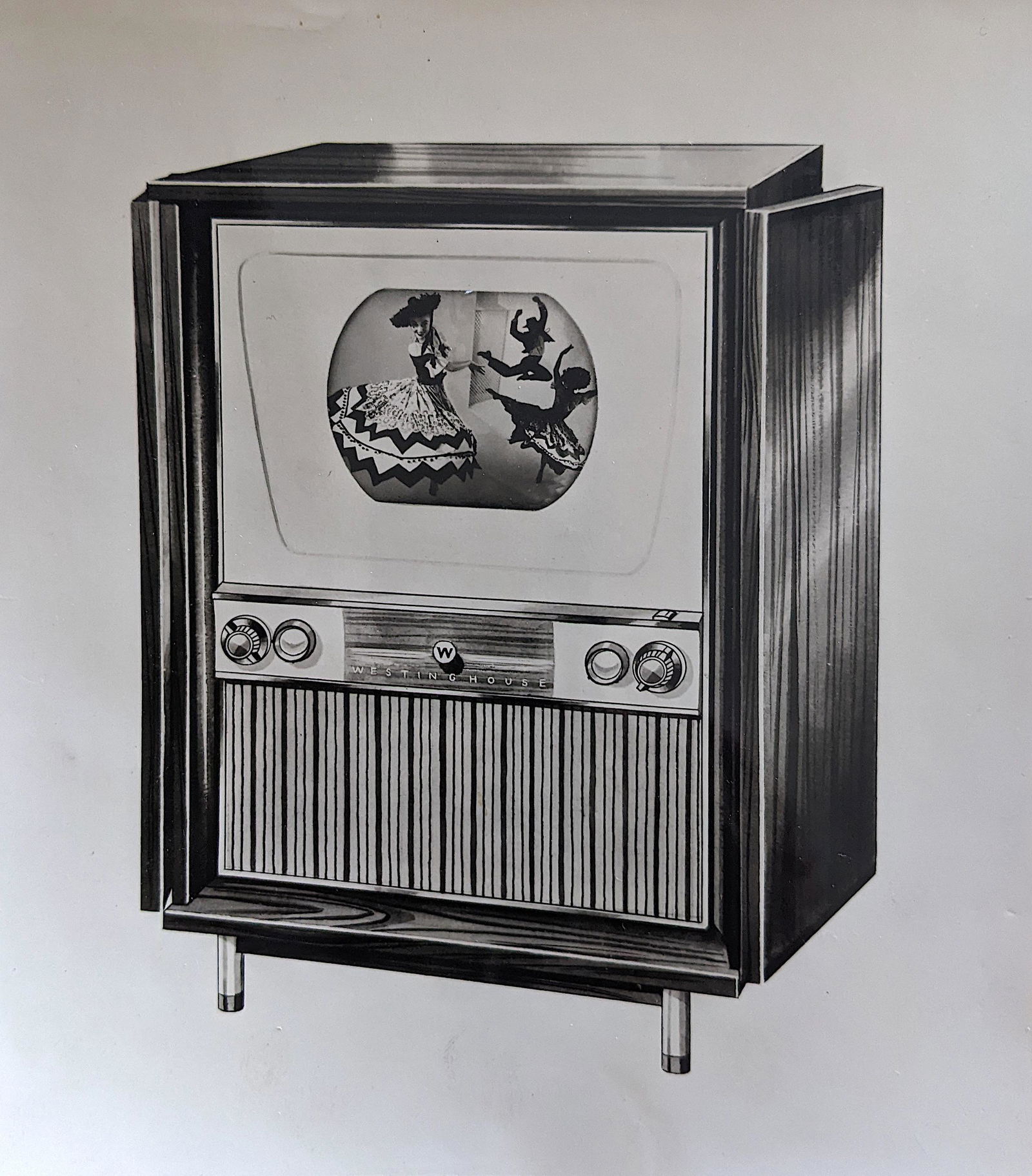Original Rare Vintage Photo Illustration Westinghouse TV (1 of 3)