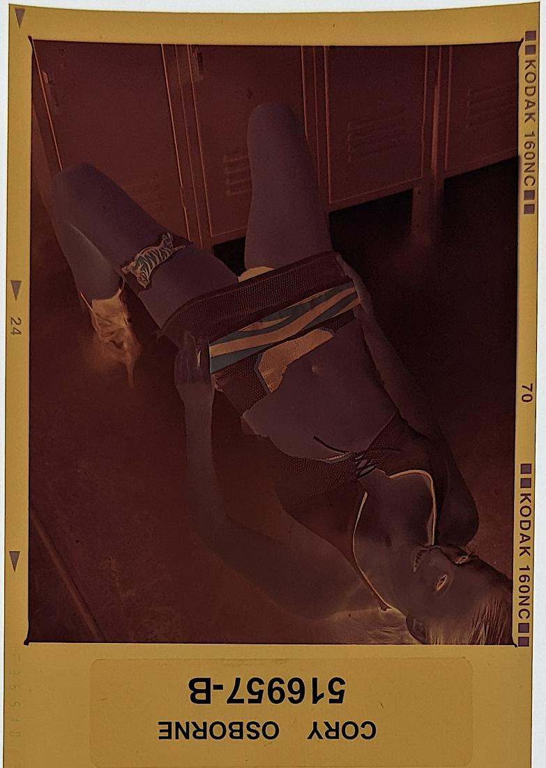 Color Negative Film Pin Up Cory Osborne: PROVENANCE: This collection is coming from a Professional American photographer and collector during the last 30 years in LA, CA. He asked as to do not mention his name. His collection includes many o