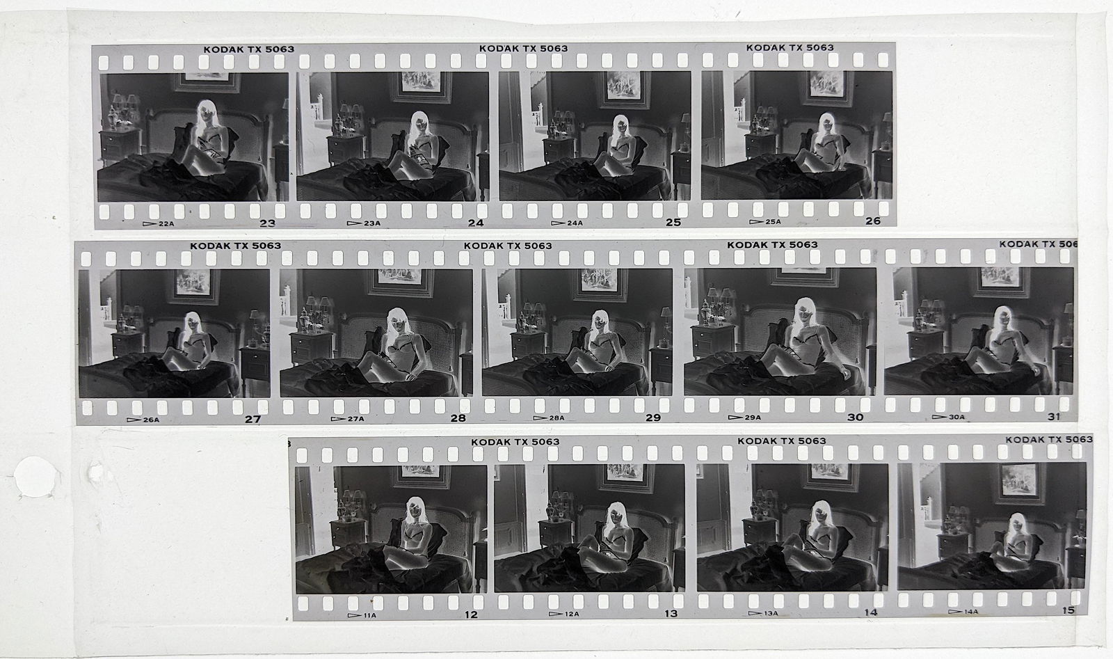 13 Photo B/W Negative Pin Up Risque Model (1 of 2)