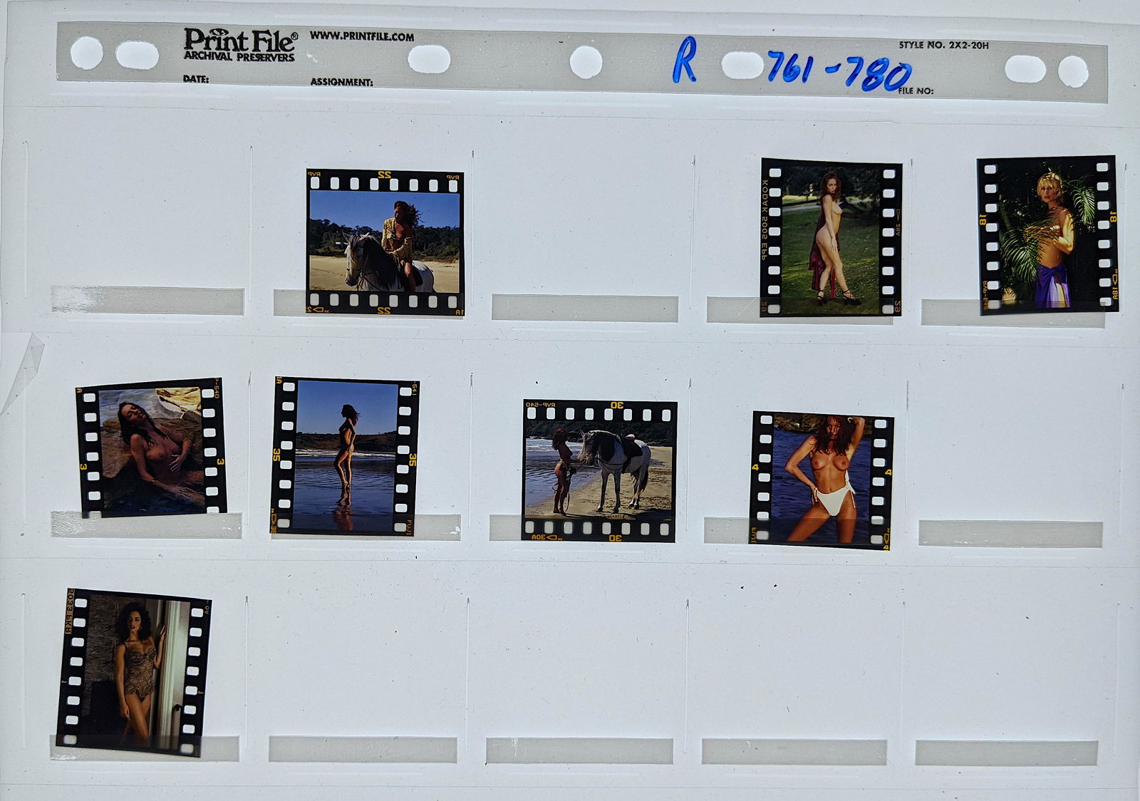 8 Positive Photo Transparency Pin Up Risque Models (1 of 2)