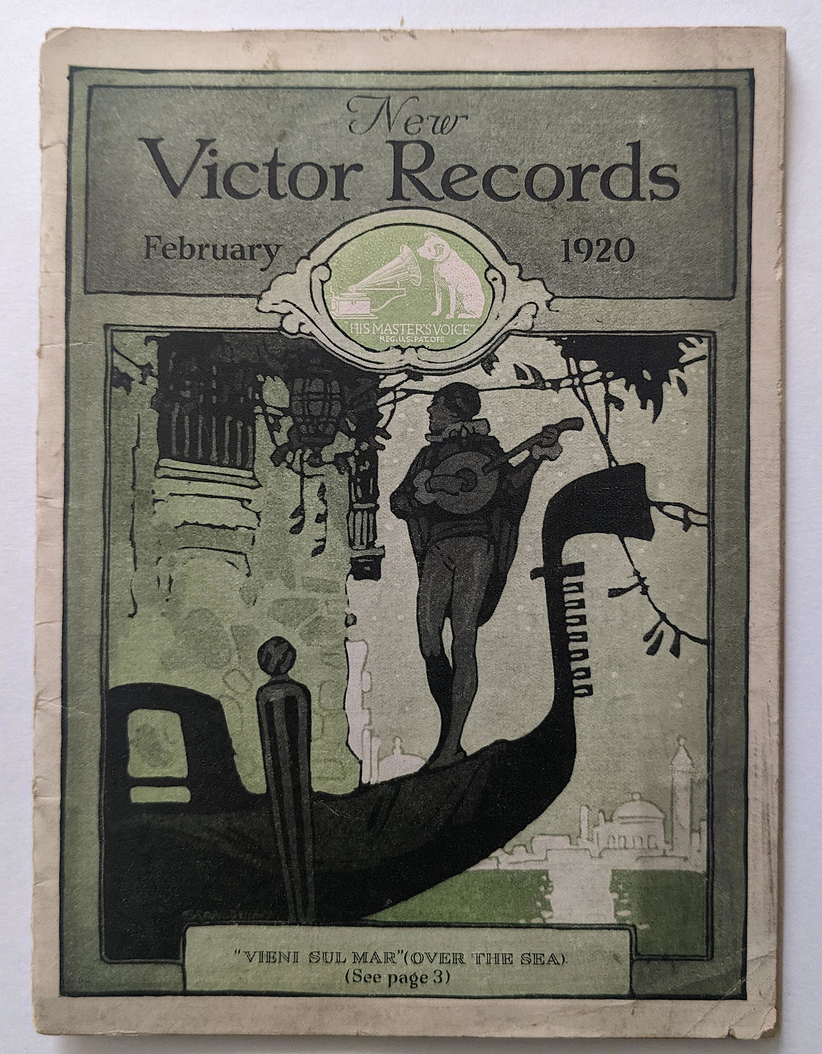 Antique Rare Ephemera Victor Records, Feb. 1920 (1 of 3)