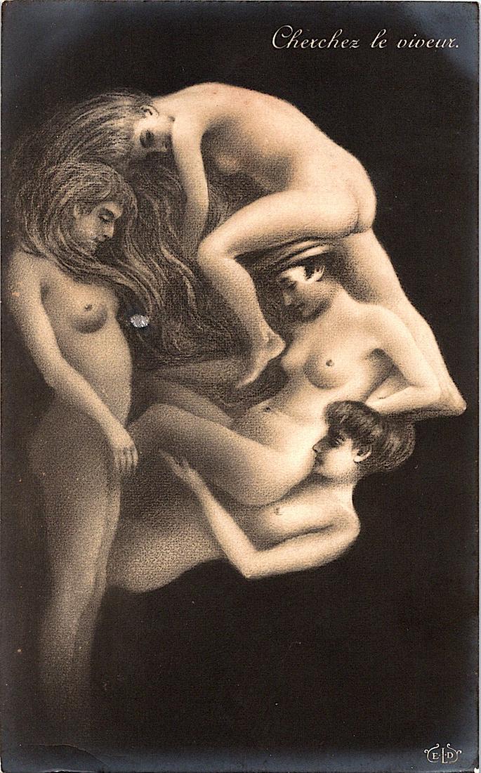 Antique Rare Real Photo Postcard Expressionism (1 of 2)