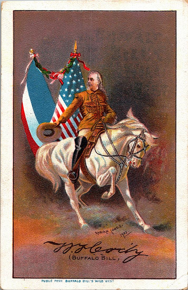 Antique Rare Postcard BUFFALO BILL Circus (1 of 2)