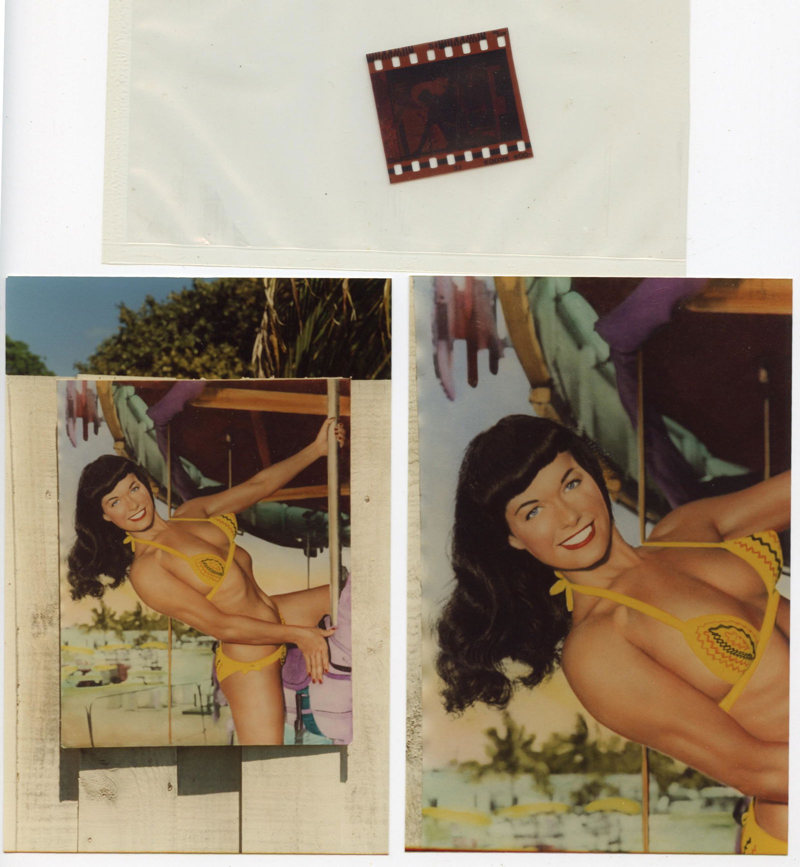 2 Photos & Negative Pin Up Bettie Page by BUNNY YEAGER (1 of 2)