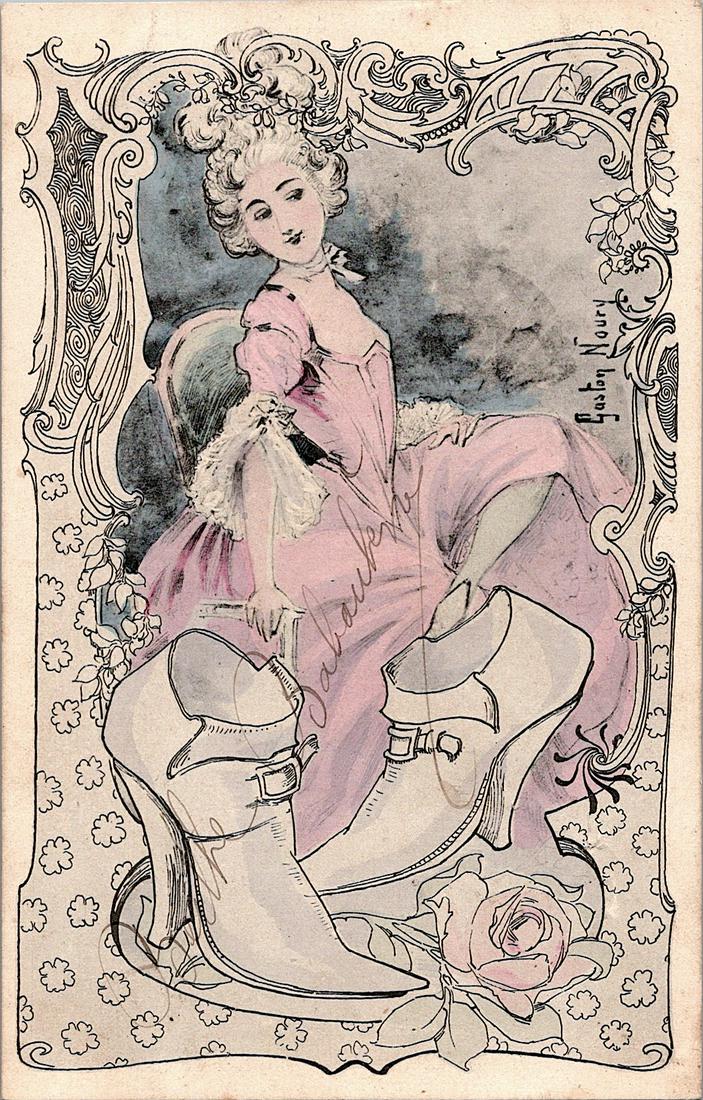 Antique Rare Postcard GASTON NOURY: The dimensions of an antique/vintage postcard are Approx. 5.5"x 3.5" (small variances can occur). ABOUT SHIPPING: This lot is located in Boca Raton, Fl and its shipment will be made directly by Arteli