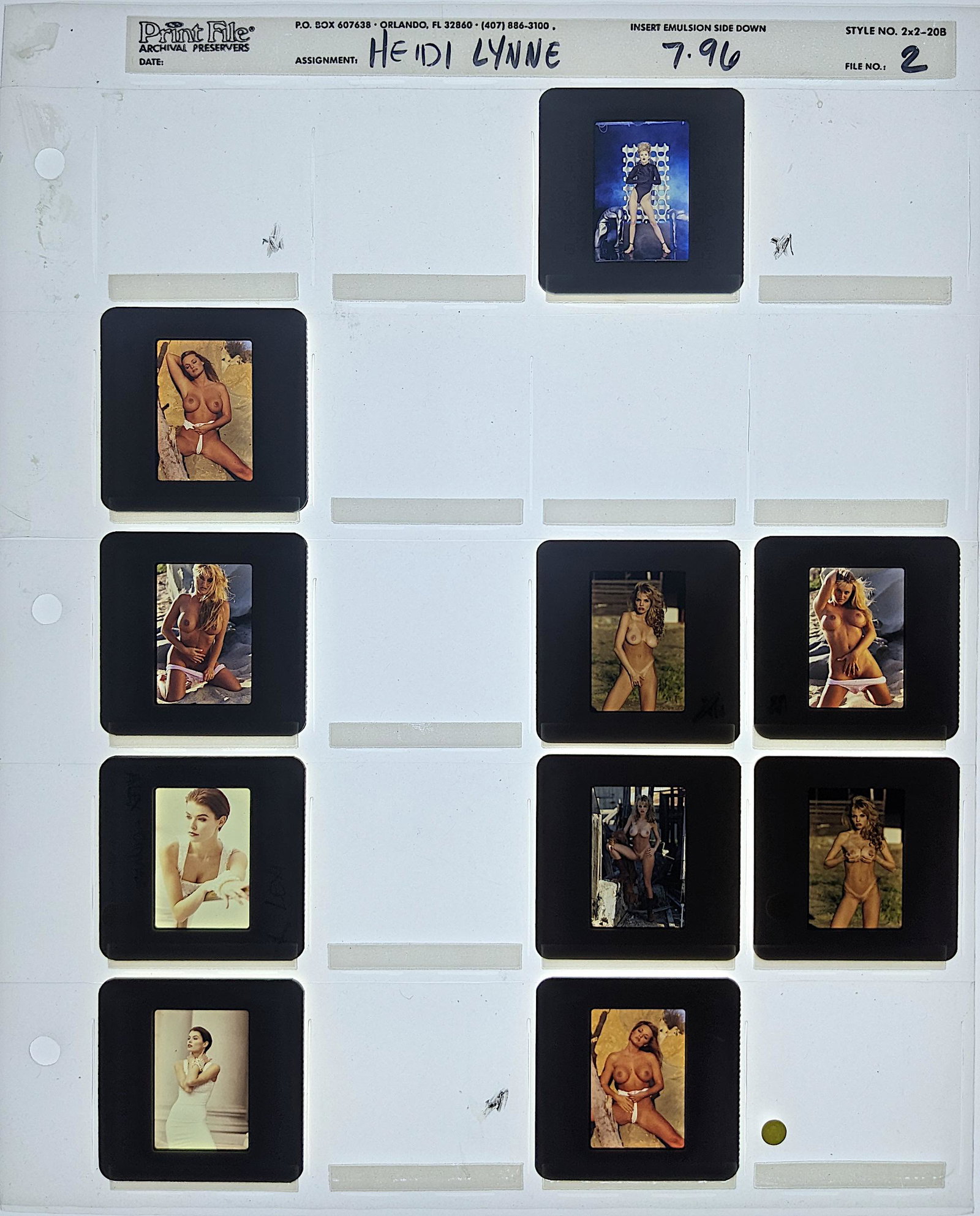 10 Positive Photo Slides Transparency Pin Up (1 of 1)