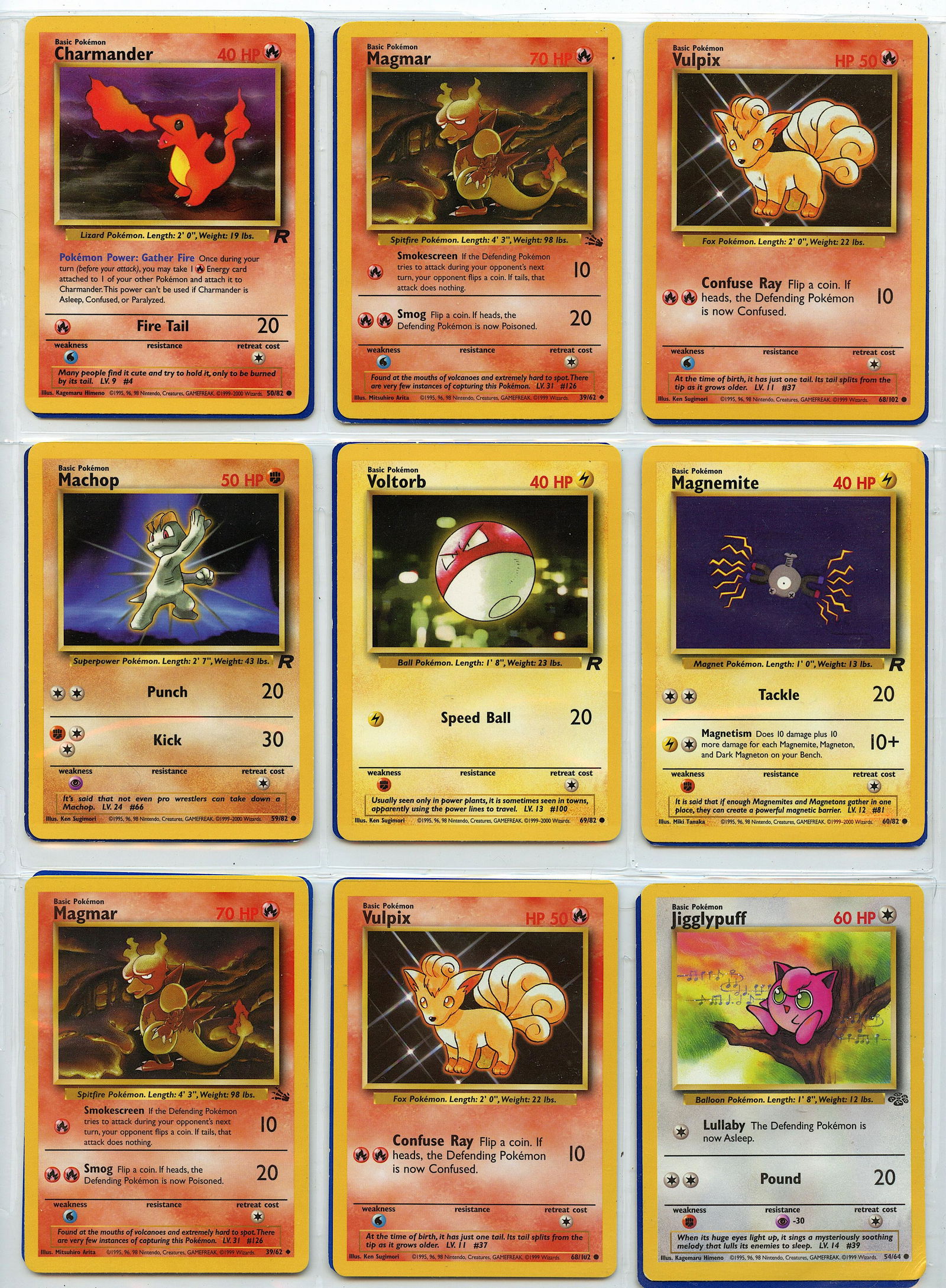 Sleeve 18 Vintage Pokemon Cards English, 1990s (1 of 2)