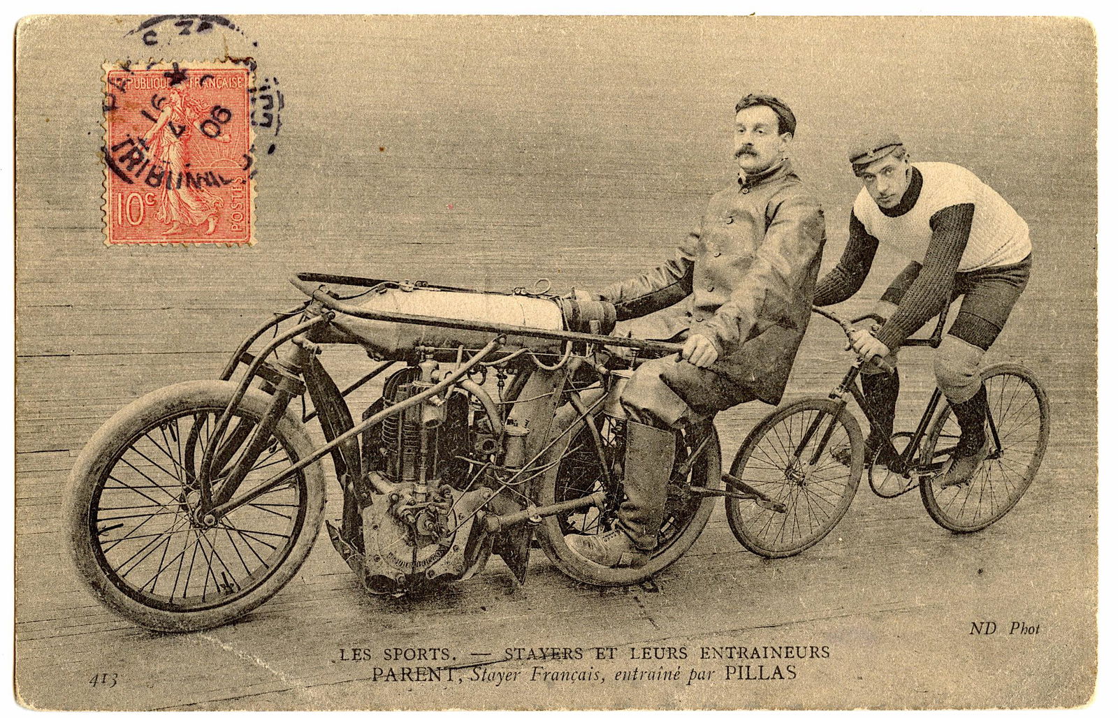 Antique Rare Postcard Bicycle Racing Sports (1 of 2)