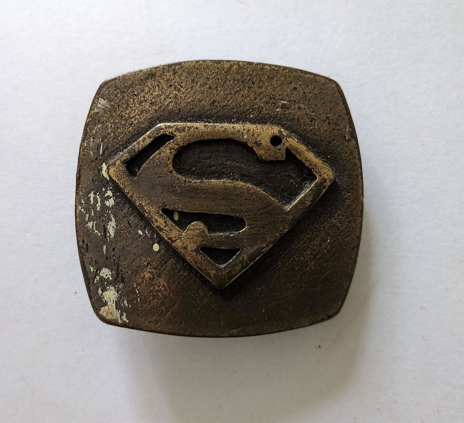 Vintage Belt Buckle SUPERMAN Solid Brass (1 of 2)