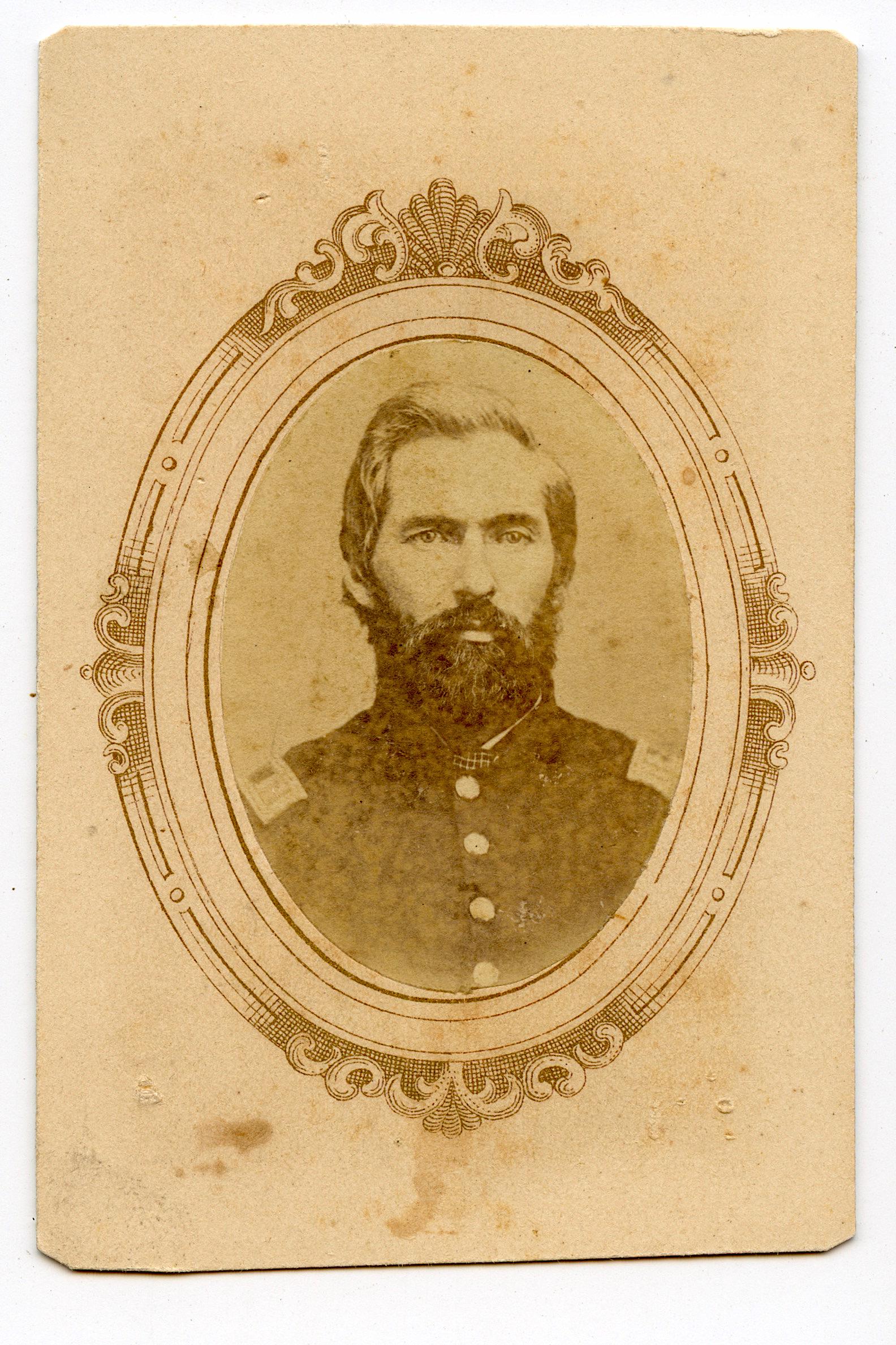 Civil War CDV Photo Print c. 1860s Union Officer (1 of 2)