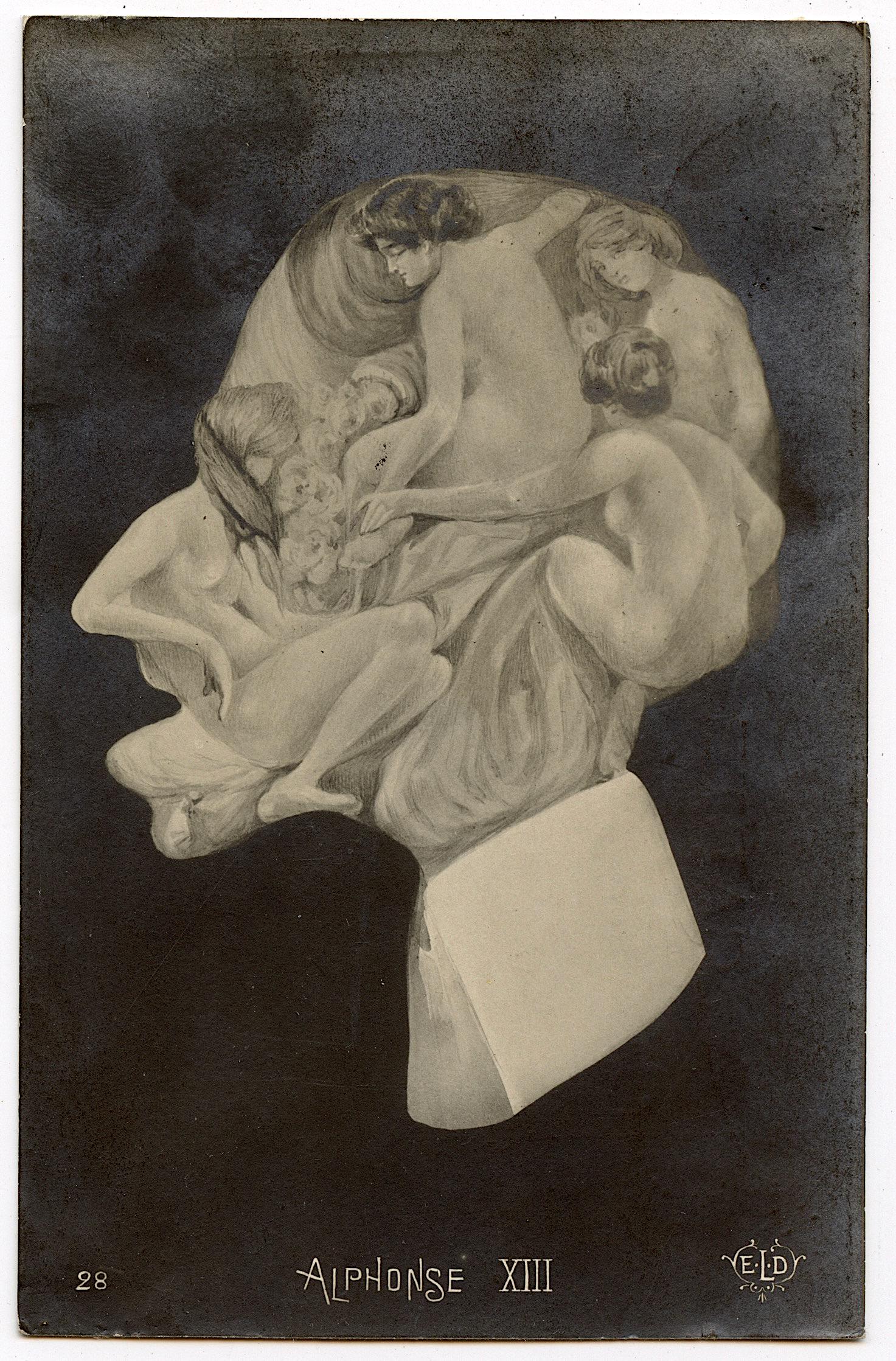 Antique Vintage Rare Postcard Erotic Surrealism: The dimensions of an antique/vintage postcard are Approx. 5.5"x 3.5" (small variances can occur). ABOUT SHIPPING: This lot is located in Boca Raton, Fl and its shipment will be made directly by Arteli