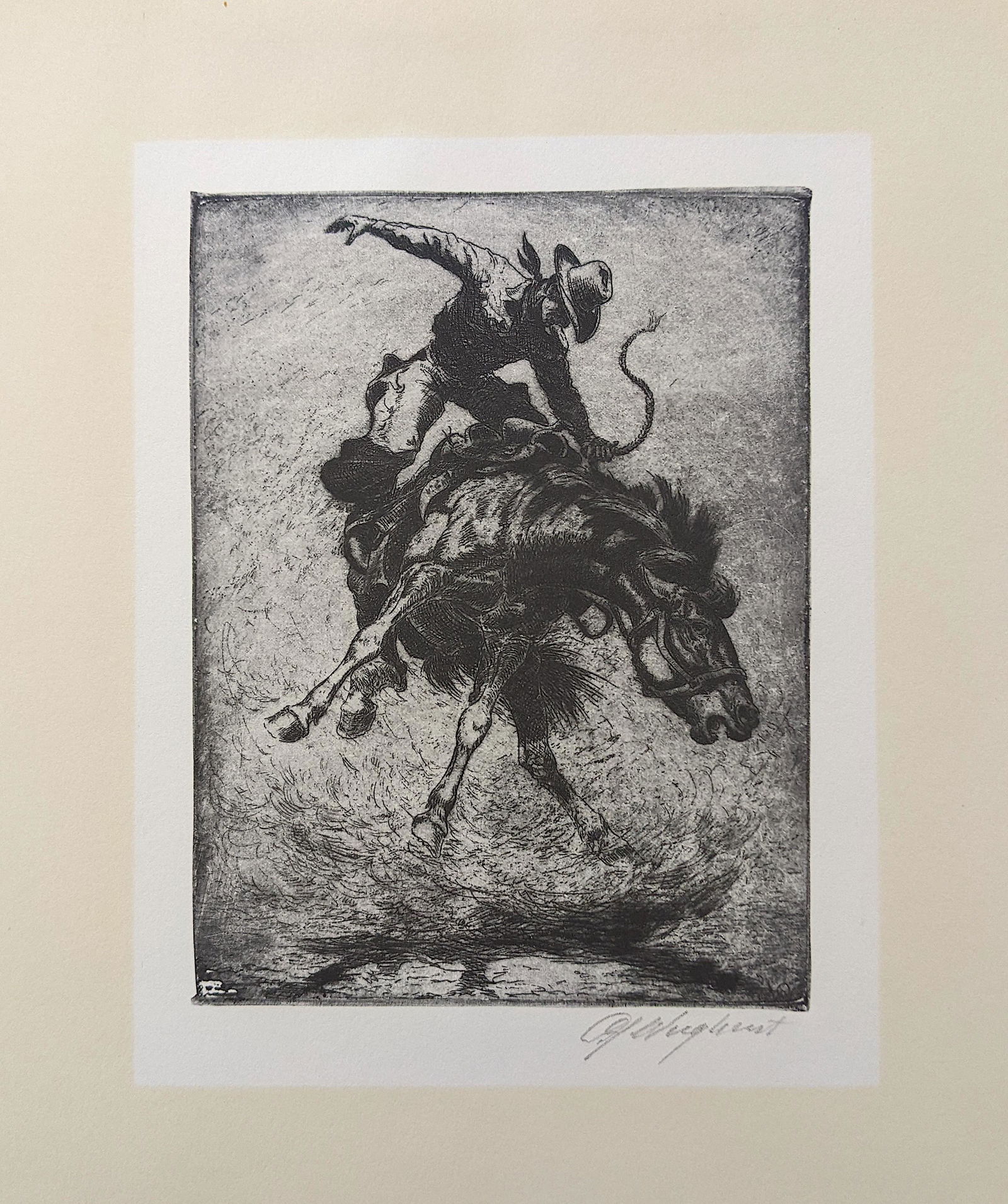 Hand Signed Lithograph OLAF WIEGHORST from Etching (1 of 3)