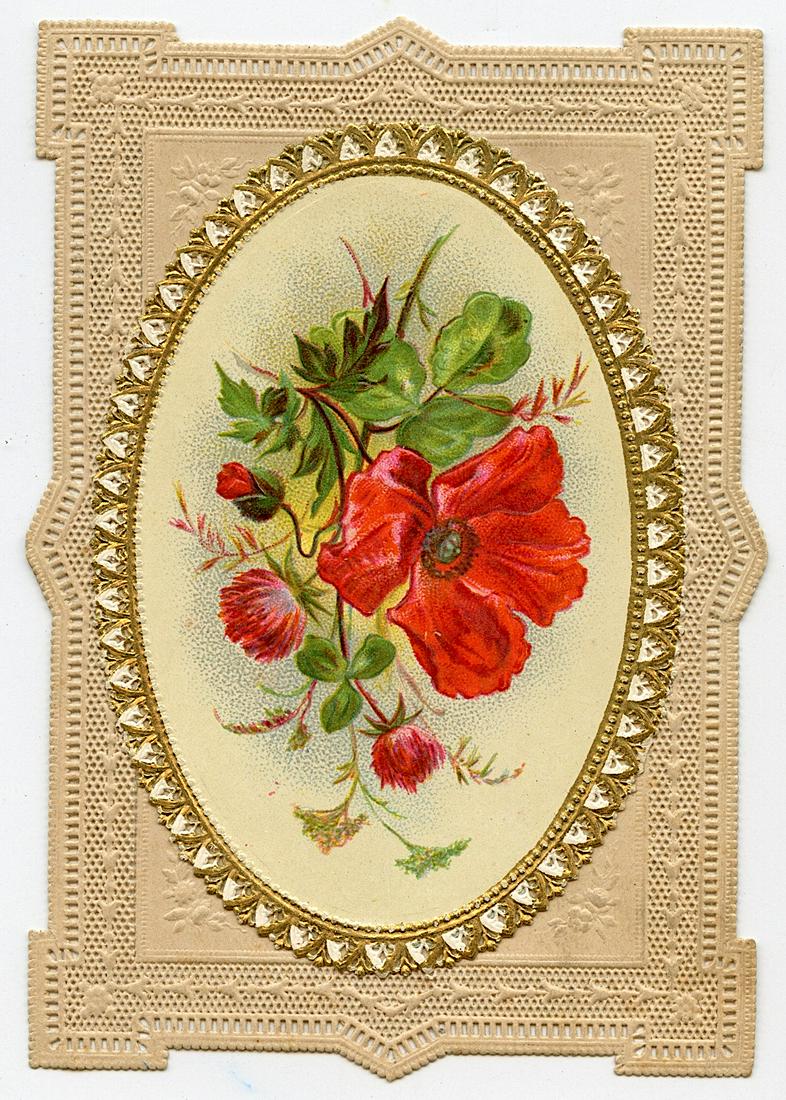 Antique Original Holy Prayer Card on Lace Paper (1 of 2)