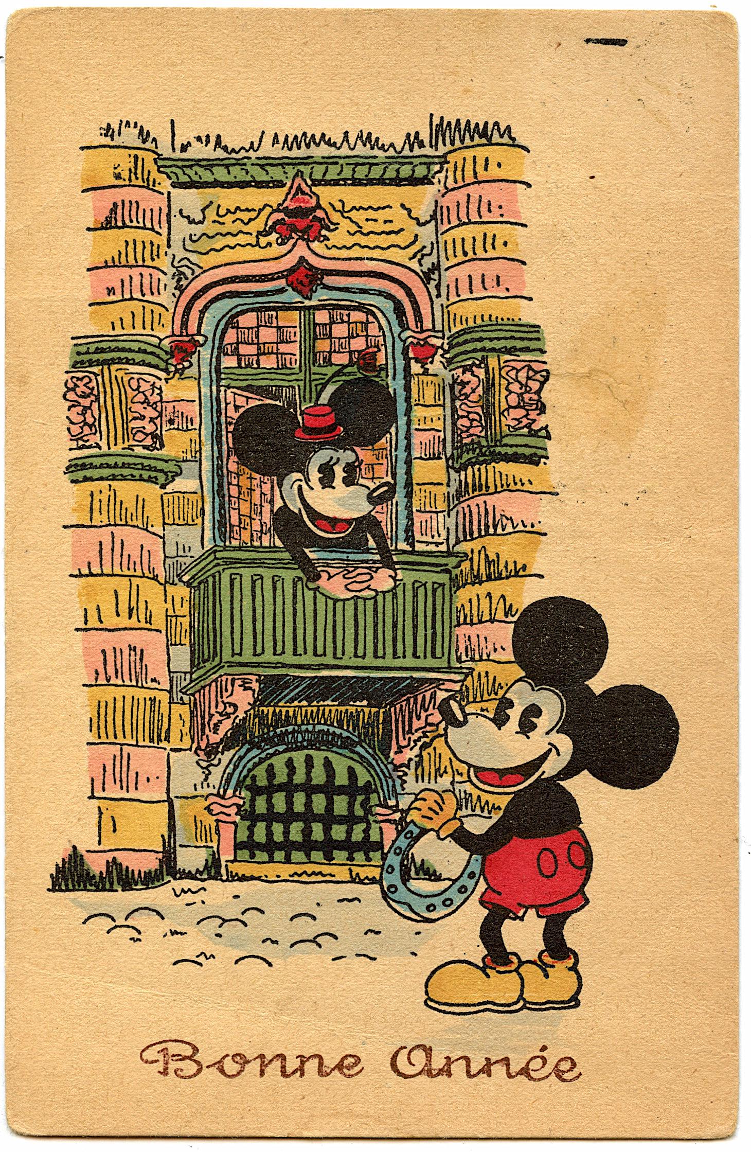 Antique Vintage Rare Postcard Mickey Mouse Disney (1 of 2)
