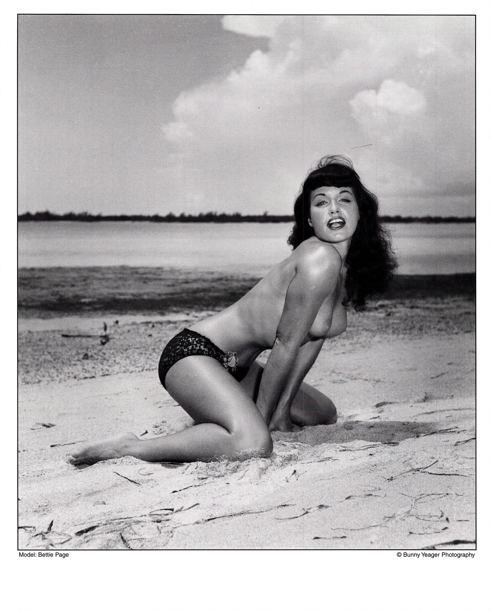 Lithograph By Pin Up BUNNY YEAGER - Bettie Page: This lot is coming from Bunny Yeager's estate/archives. Linnea Eleanor "Bunny" Yeager (March 13, 1929 - May 24, 2014) was an American photographer and pin-up model. She met Bettie Page in 1954, and to