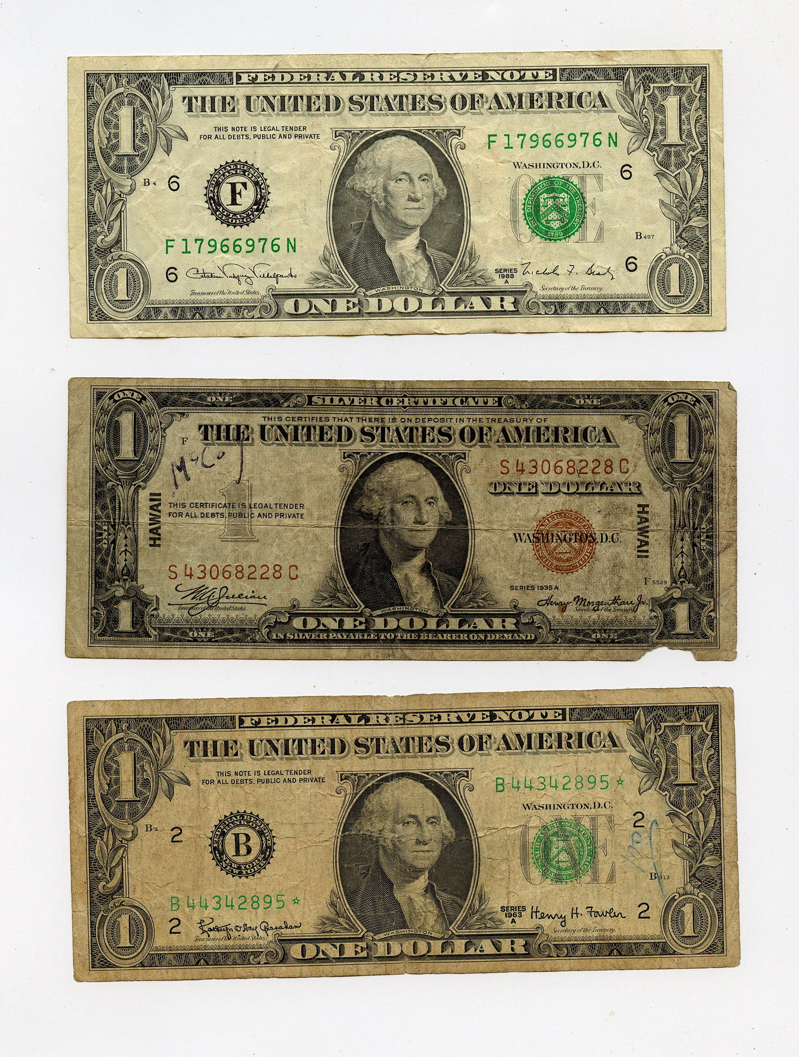 Bank Note Currency Money Set 1 US Dollar Bills (1 of 2)