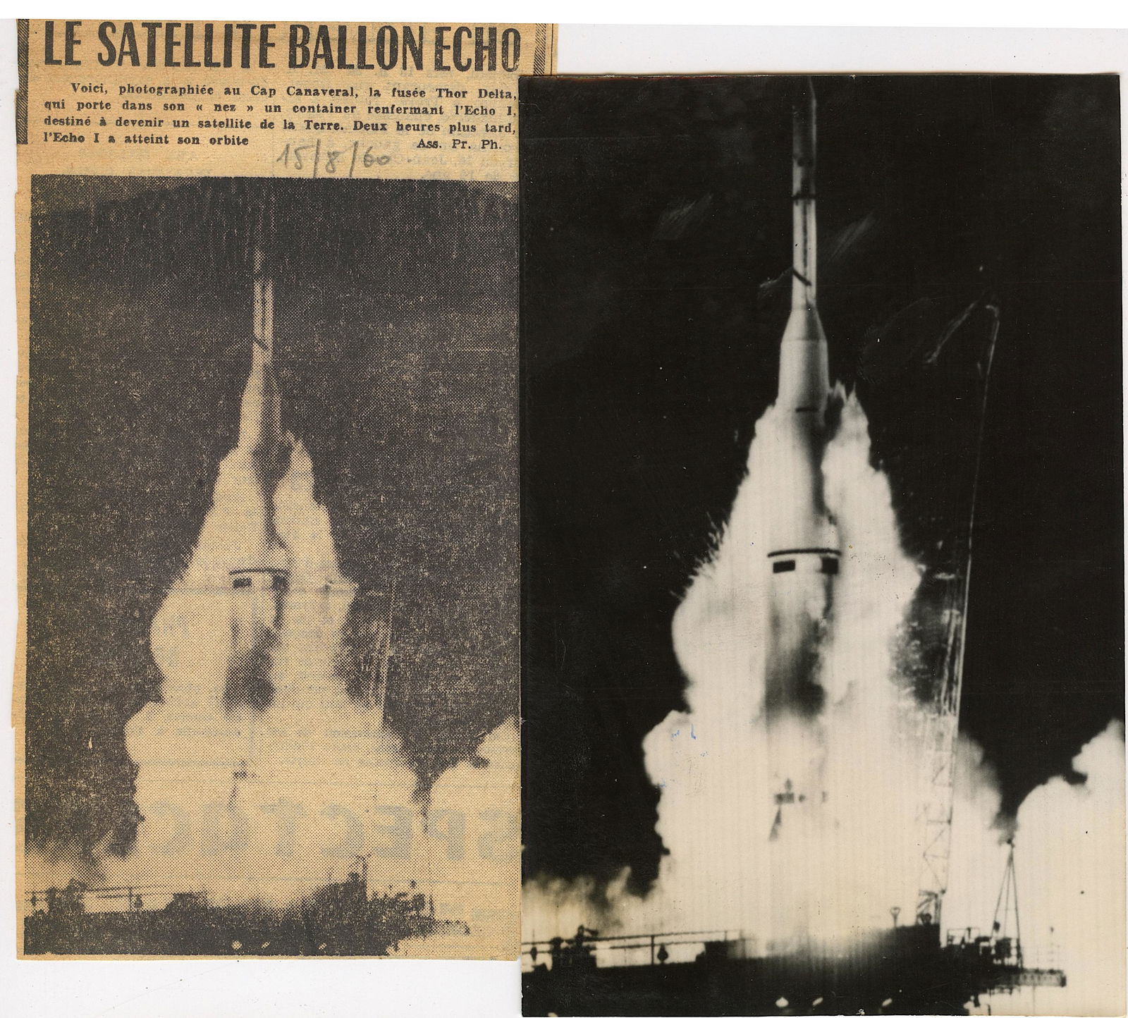 Iconic Press Photo Astronaut NASA Space Satellite Ballon Echo (1 of 2)