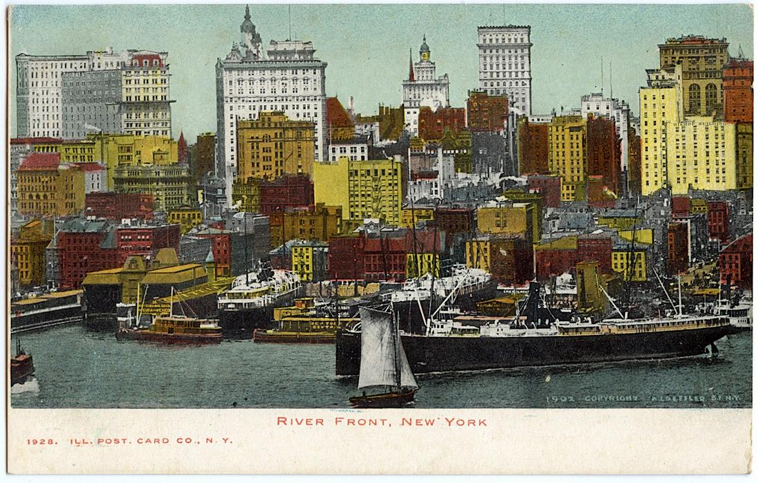 Antique Postcard New York, N.Y. City: The dimensions of an antique/vintage postcard are Approx. 5.5"x 3.5" (small variances can occur). ABOUT SHIPPING: This lot is located in Boca Raton, Fl and its shipment will be made directly by Arteli