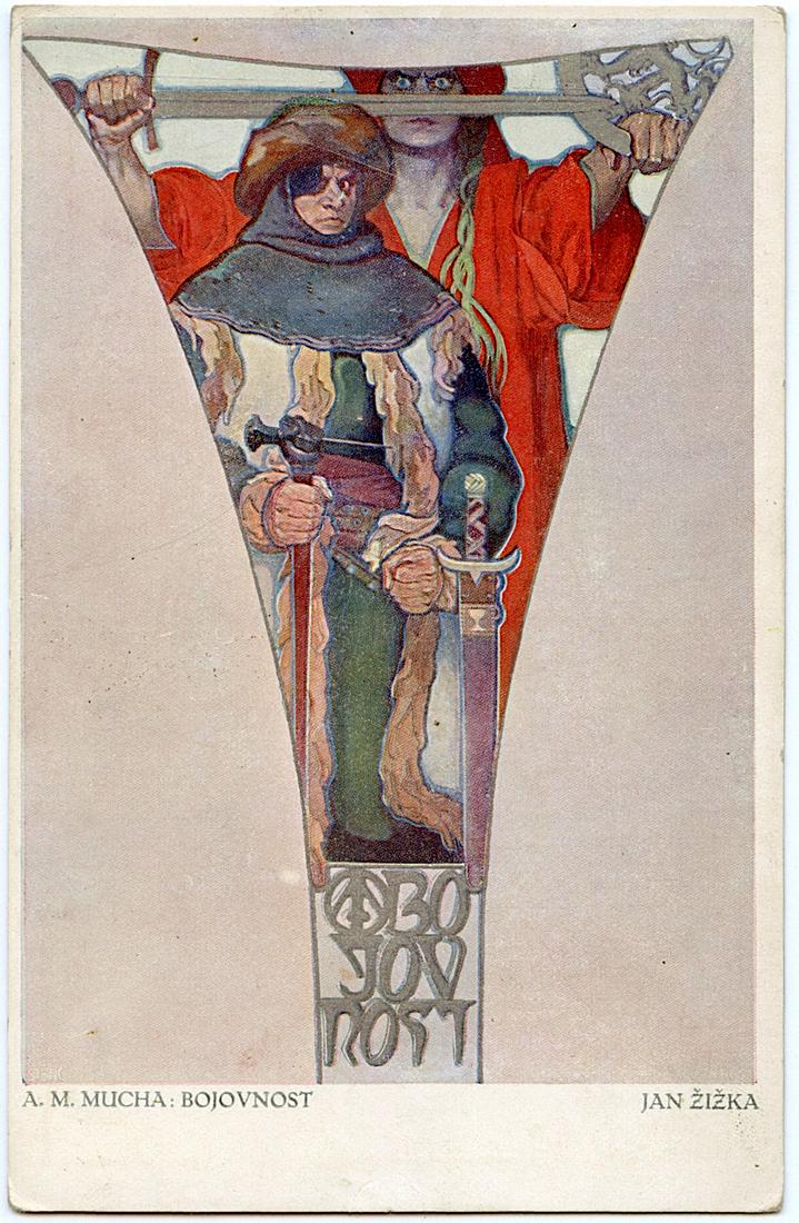 Antique Postcard Nouveau Alphonse MUCHA (1 of 2)