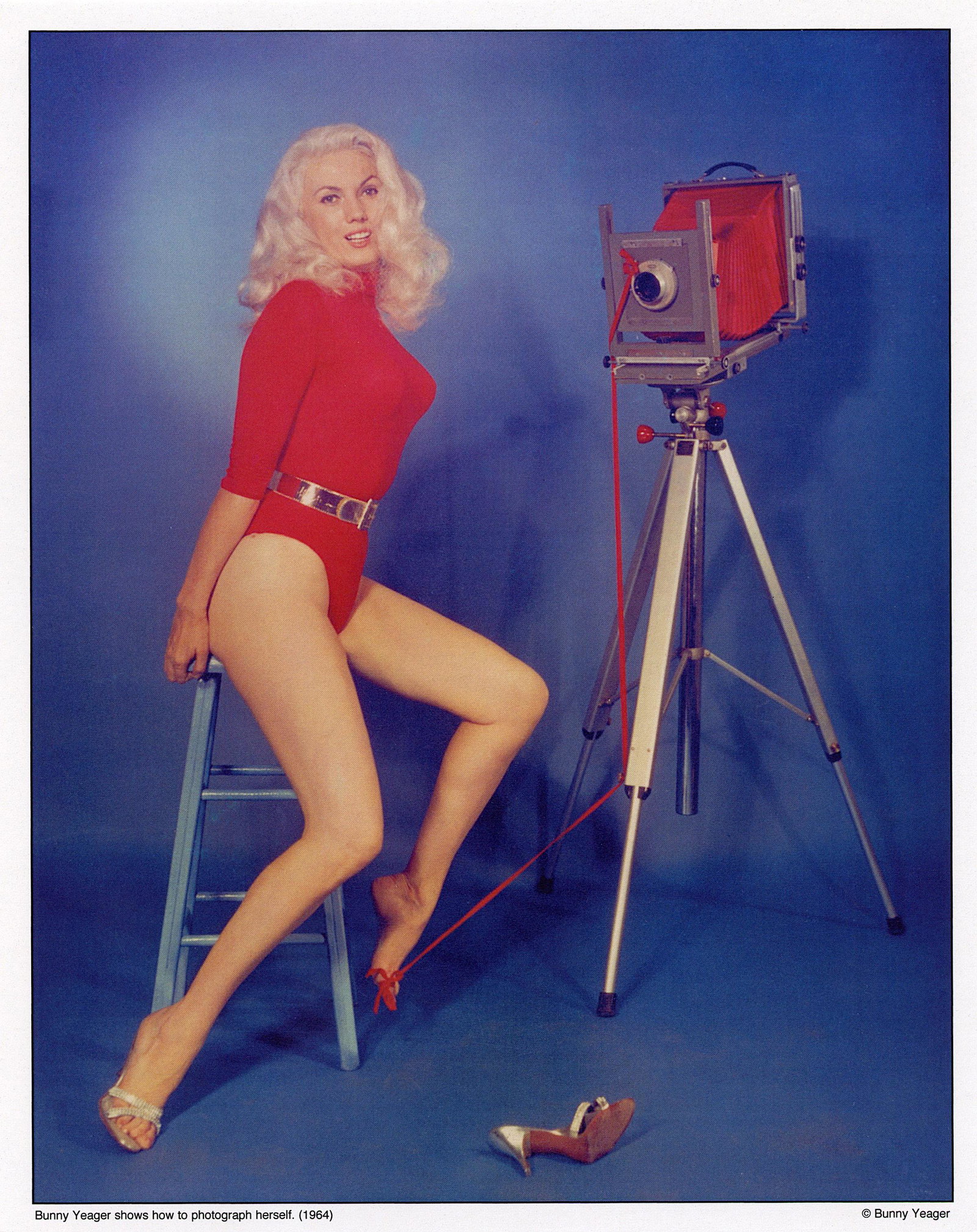 Original Pin Up Lithograph from Archives of BUNNY YEAGER: This lot is coming from Bunny Yeager's estate/archives. Linnea Eleanor "Bunny" Yeager (March 13, 1929 - May 24, 2014) was an American photographer and pin-up model. She met Bettie Page in 1954, and to