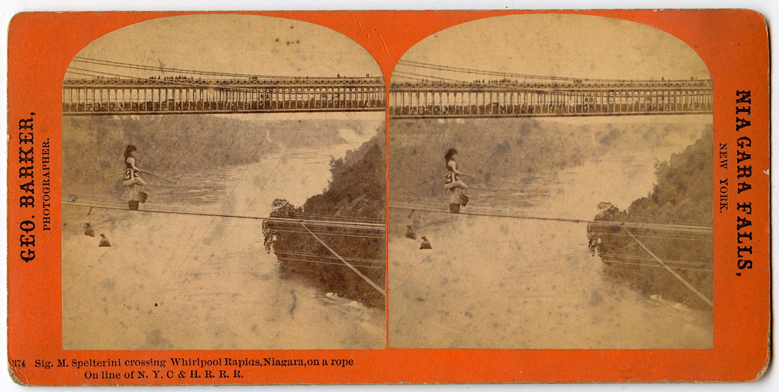 Antique Real Photo Stereoview Crossing On A Rope, Niagara: This stereoviews is original from the epoch . The stereoviews we are offering come mainly from collectors in the U.S.A. and constitute wonderful testimonies of past time that tend to be unique. They h
