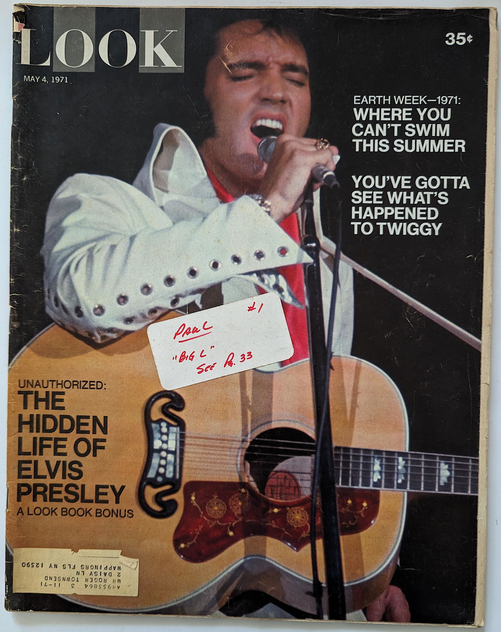 Vintage Rare Magazine LOOK May 4, 1971 Elvis Presley (1 of 1)