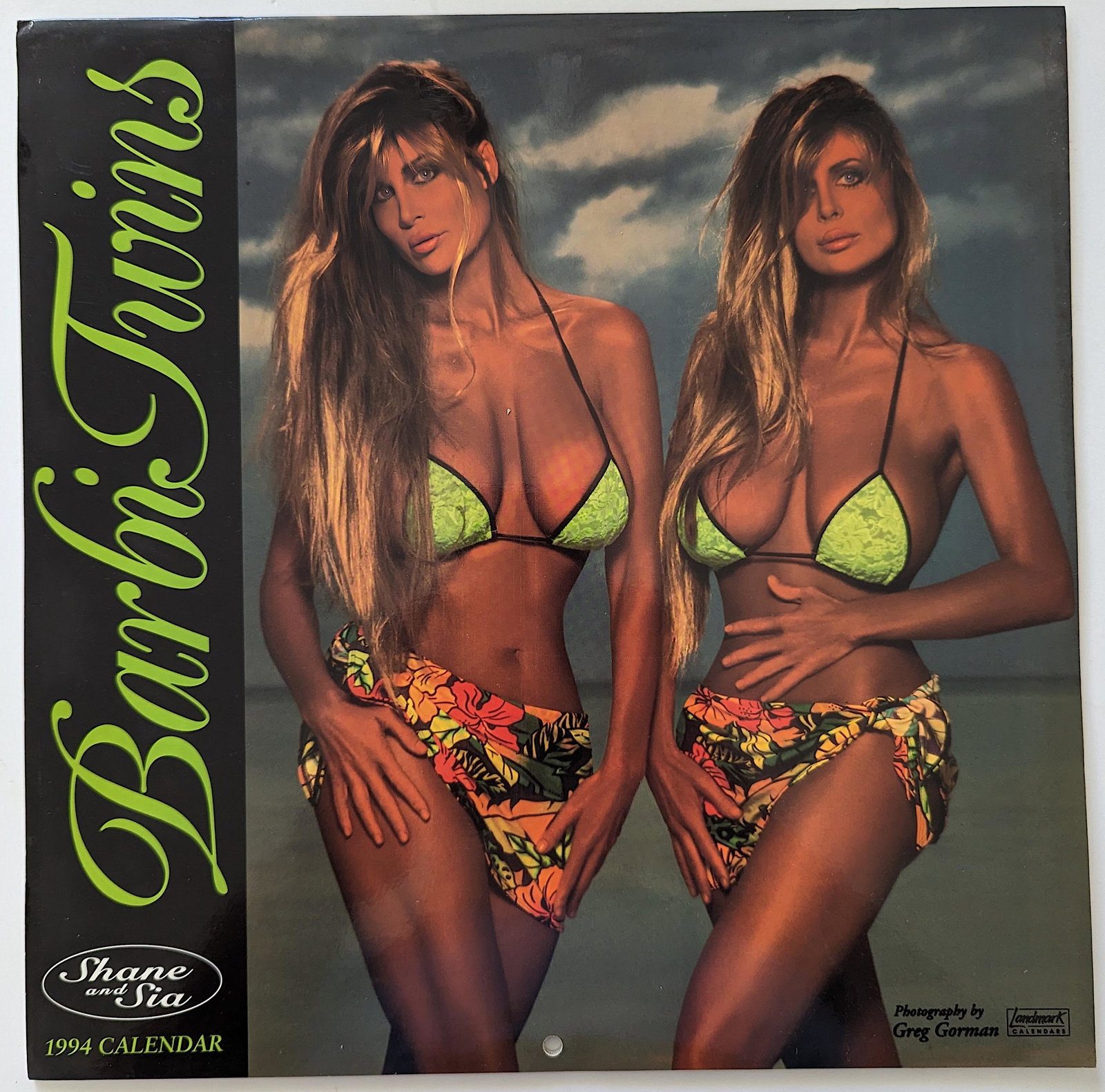 Vintage Rare Pin Up Barbi Twins 1994 Calendar: The provenance of this item is from a collector in RI. His collection includes many items from the archives/estate of famous Pin Up American model and photographer Linnea Eleanor "Bunny" Yeager (1929 