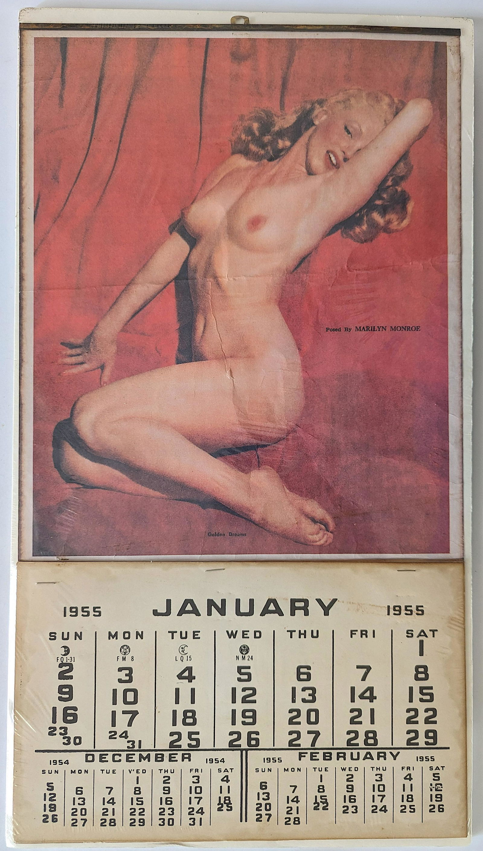 Vintage MARILYN MONROE Pin Up Calendar 1955 (1 of 2)