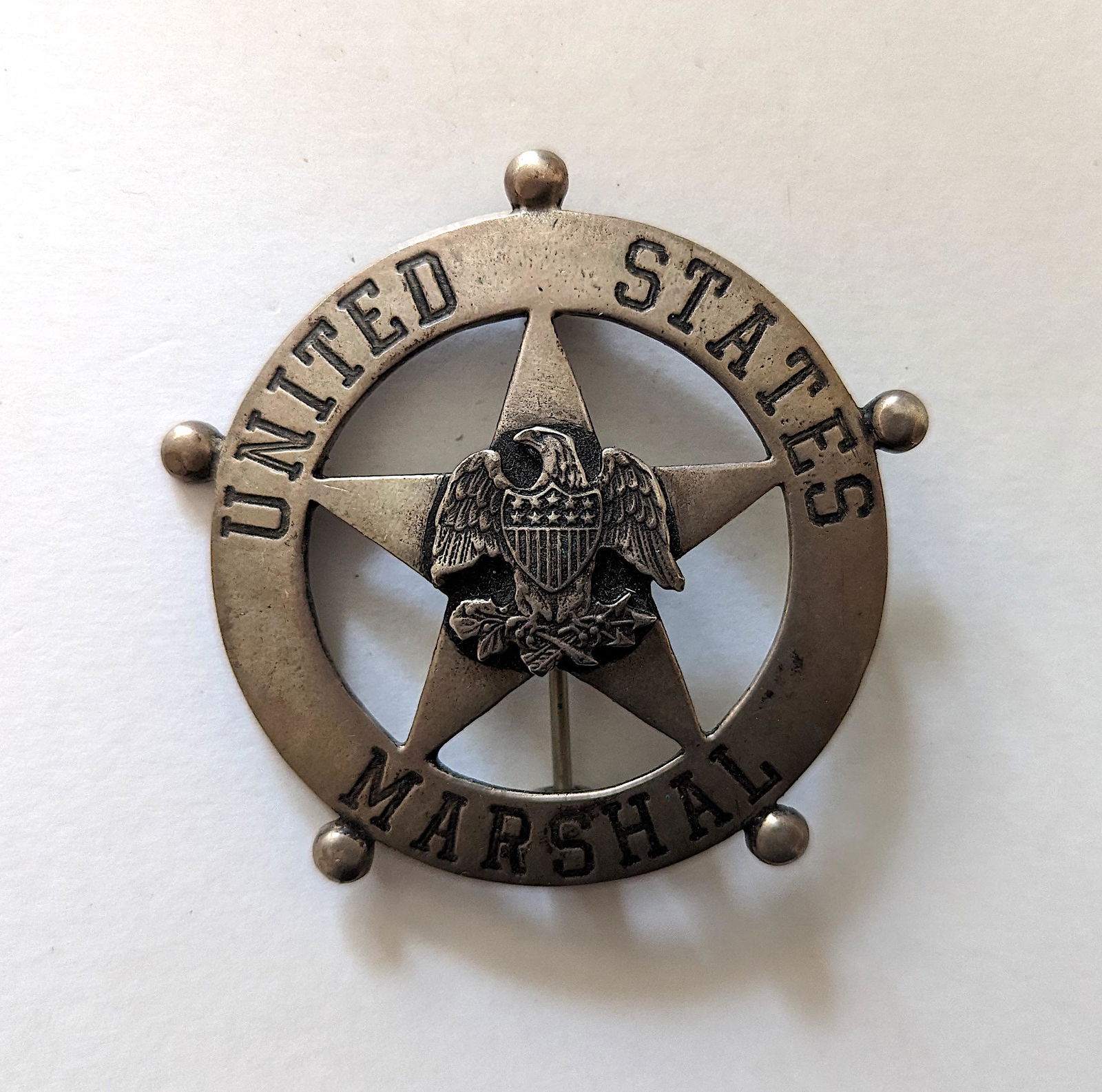 Old U.S. Marshal Badge Sterling 1.6 oz (1 of 3)