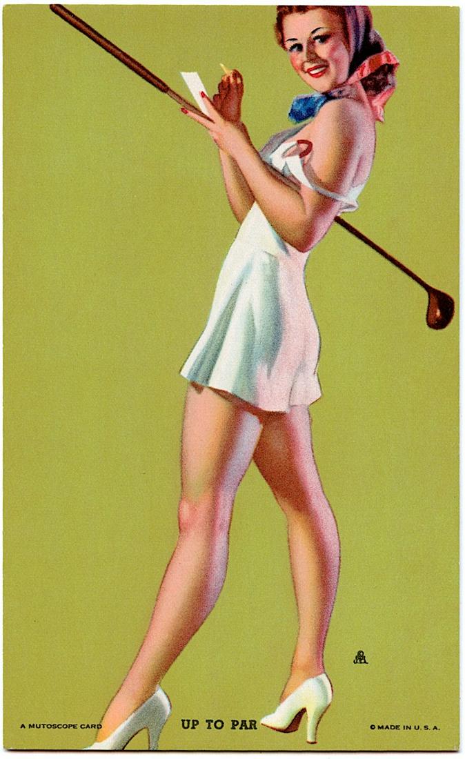 Original A MUTOSCOPE CARD Pin UP Girl 1940'S - 1950s: This lot is coming from the estate of a Professional American photographer and collector in LA, CA. The dimensions of a Mutoscope card are Approx. 5.3" x 3.3". This lot is located in Boca Raton, Fl an