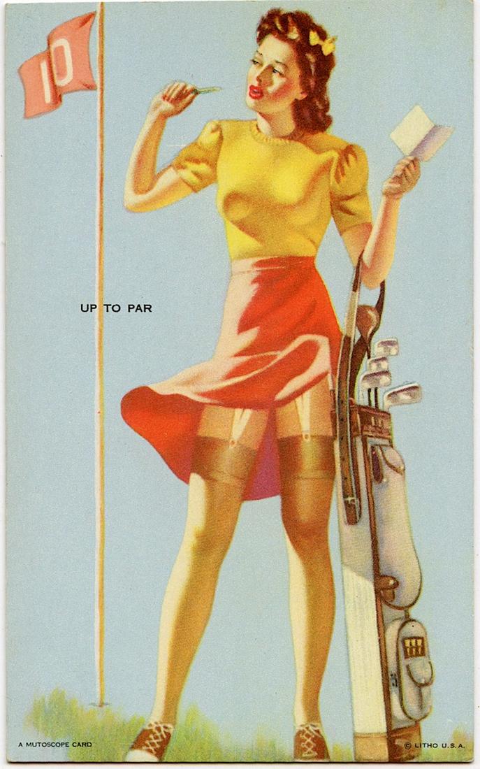 Original A MUTOSCOPE CARD Pin UP Girl 1940'S - 1950s (1 of 1)