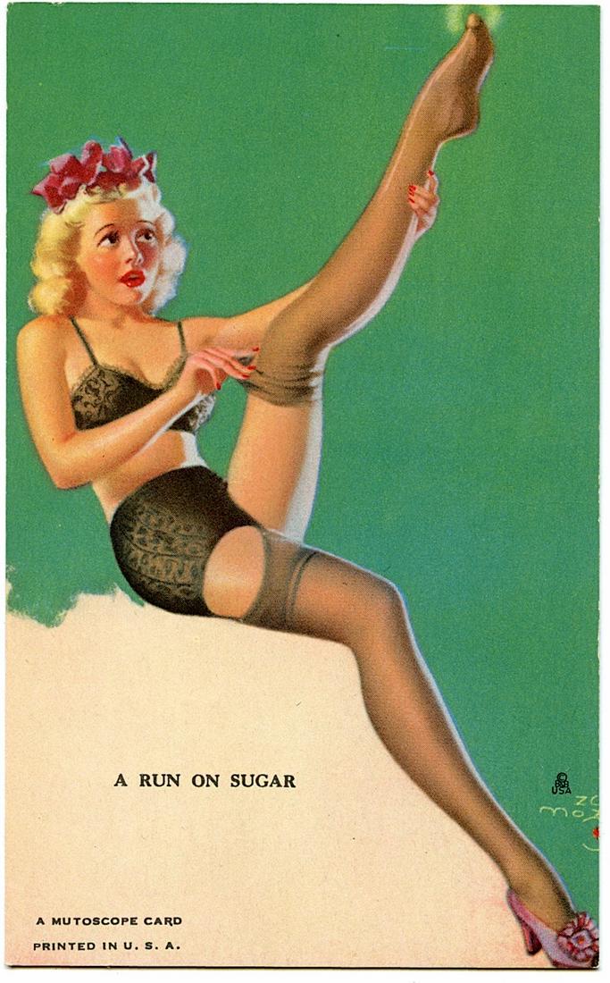 Original A MUTOSCOPE CARD Pin UP Girl 1940'S - 1950s: This lot is coming from the estate of a Professional American photographer and collector in LA, CA. The dimensions of a Mutoscope card are Approx. 5.3" x 3.3". This lot is located in Boca Raton, Fl an