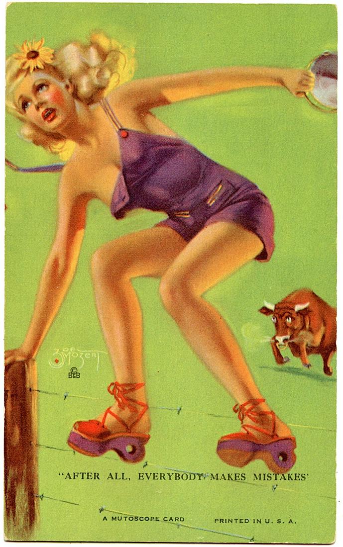 Original A MUTOSCOPE CARD Pin UP Girl 1940'S - 1950s: This lot is coming from the estate of a Professional American photographer and collector in LA, CA. The dimensions of a Mutoscope card are Approx. 5.3" x 3.3". This lot is located in Boca Raton, Fl an