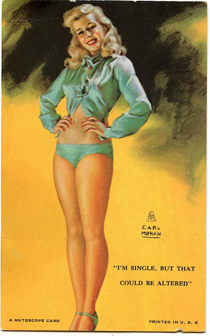 Original A MUTOSCOPE CARD Pin UP Girl 1940'S - 1950s (1 of 1)