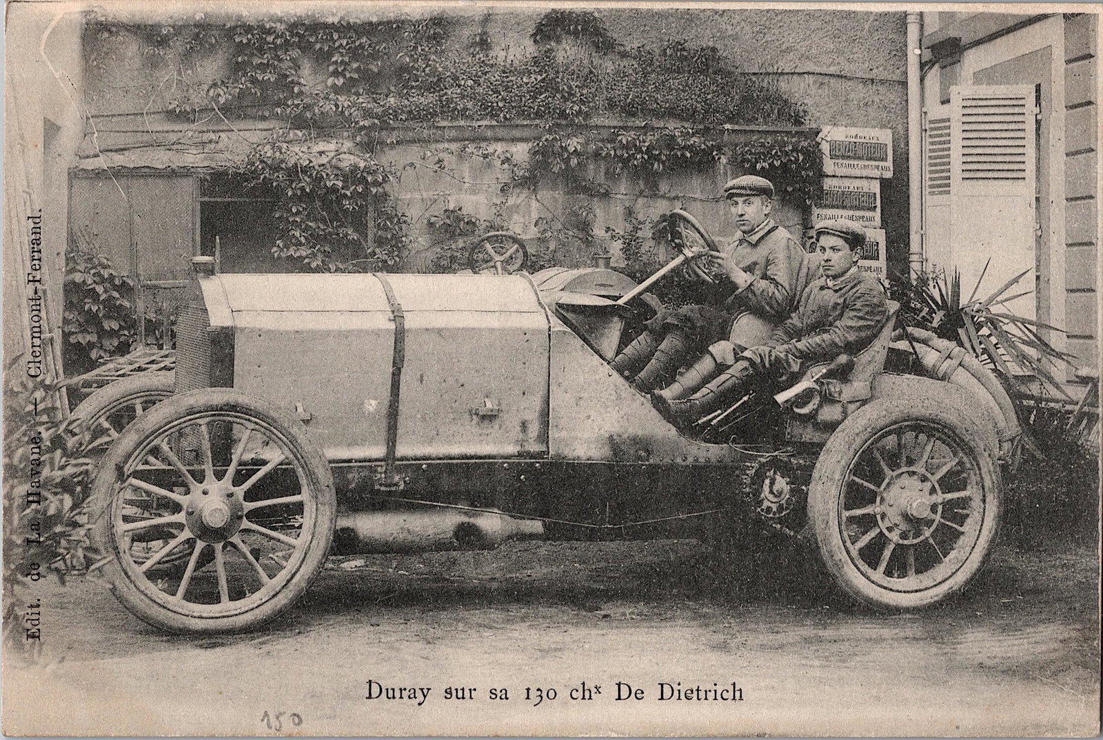 Antique Vintage Rare Postcard Car Racing Pioneeers: The dimensions of an antique/vintage postcard are Approx. 5.5"x 3.5" (small variances can occur). ABOUT SHIPPING: This lot is located in Boca Raton, Fl and its shipment will be made directly by Arteli