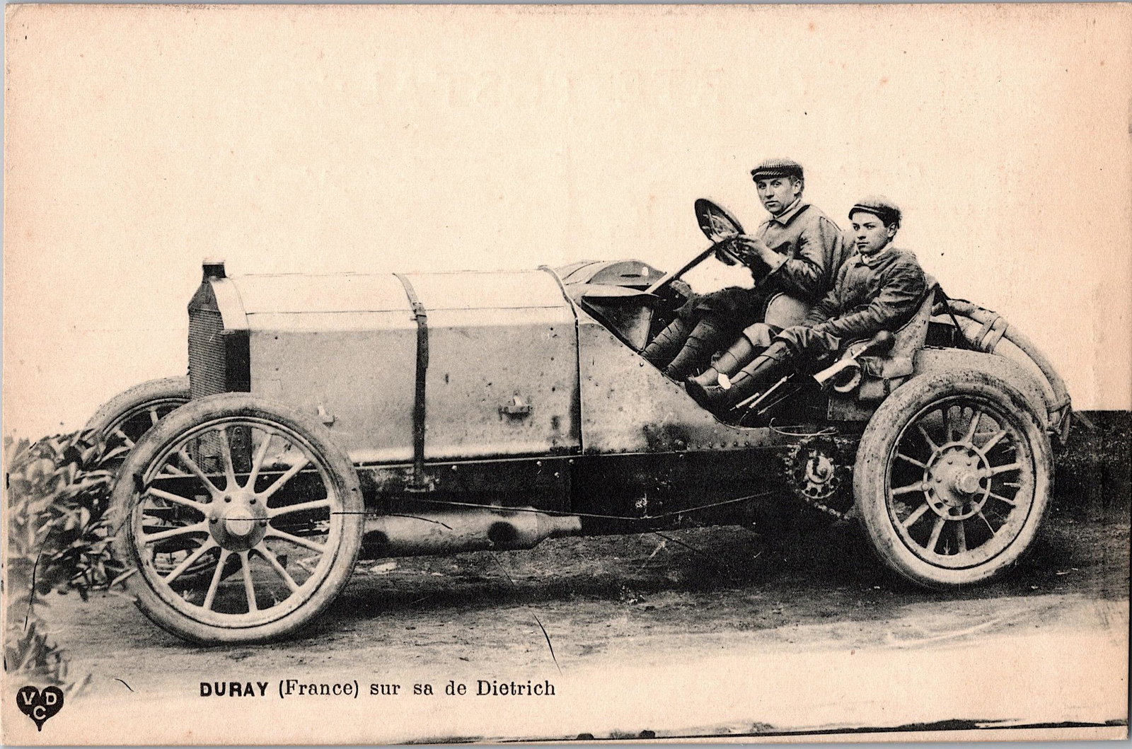 Antique Vintage Rare Postcard Car Racing Pioneeers: The dimensions of an antique/vintage postcard are Approx. 5.5"x 3.5" (small variances can occur). ABOUT SHIPPING: This lot is located in Boca Raton, Fl and its shipment will be made directly by Arteli