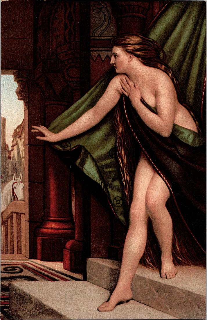Antique Rare Postcard Art Italy Illustration Nude: The dimensions of an antique/vintage postcard are Approx. 5.5"x 3.5" (small variances can occur). ABOUT SHIPPING: This lot is located in Boca Raton, Fl and its shipment will be made directly by Arteli