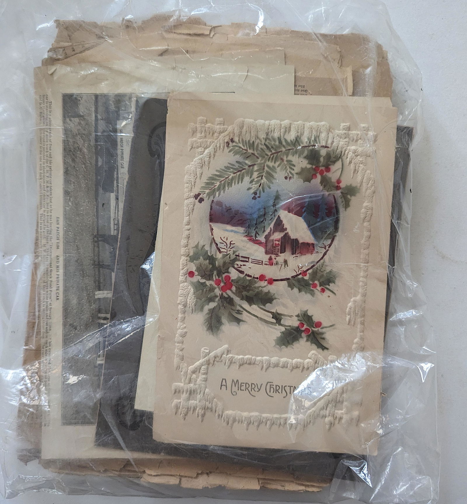 Vintage / Antique Bag with Ephemera (1 of 1)